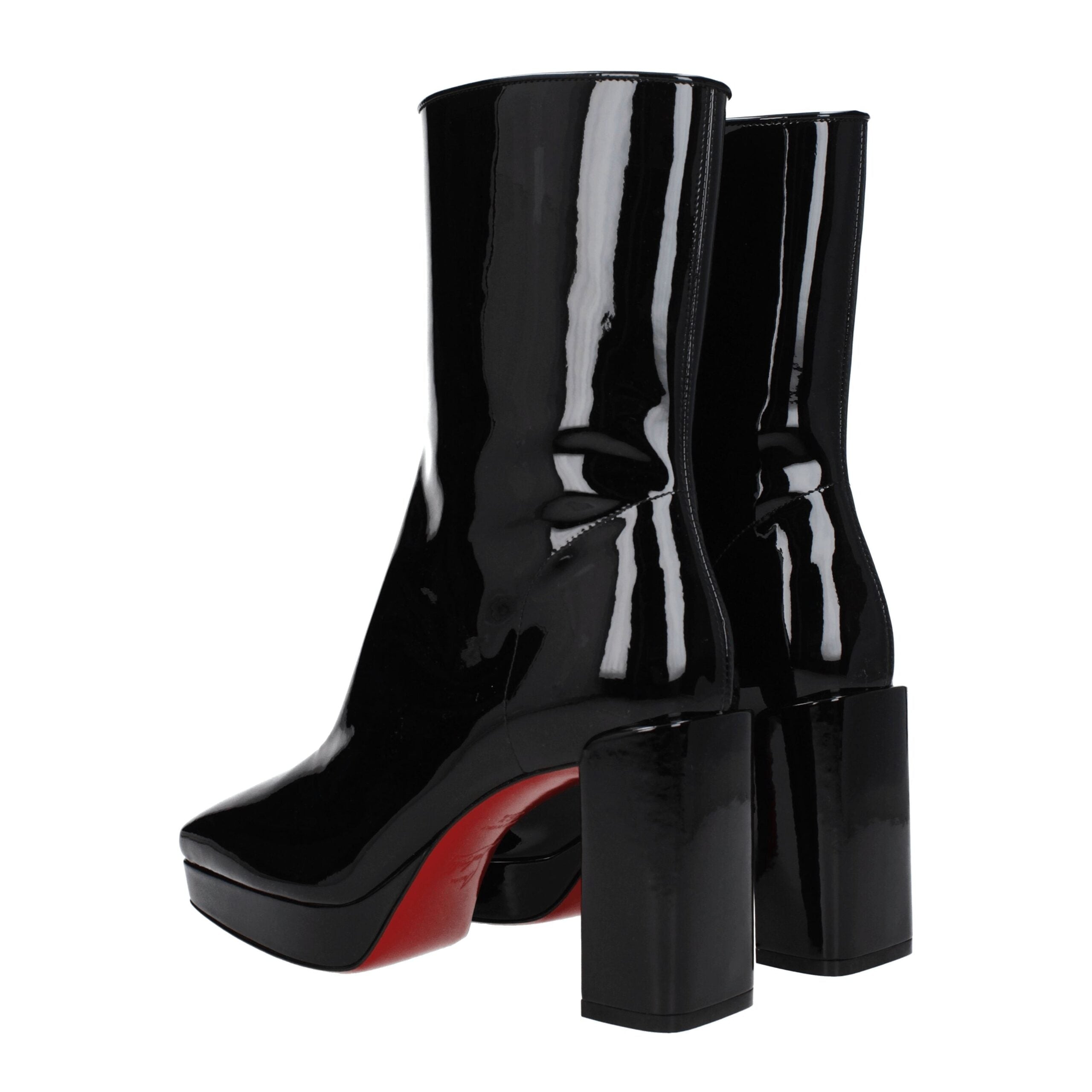Christian Louboutin Black Leather Ankle Boots
