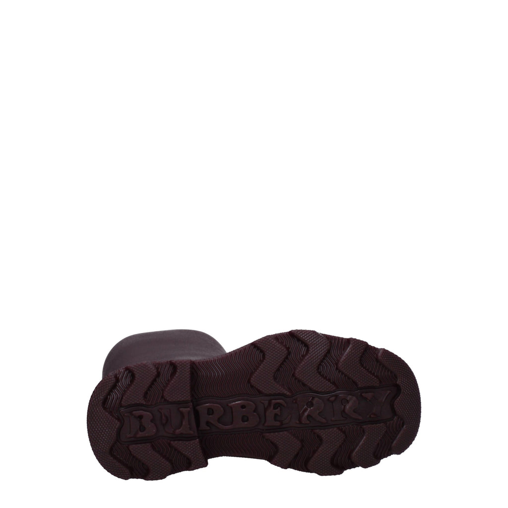 Burberry Red Cotton Rain Boots