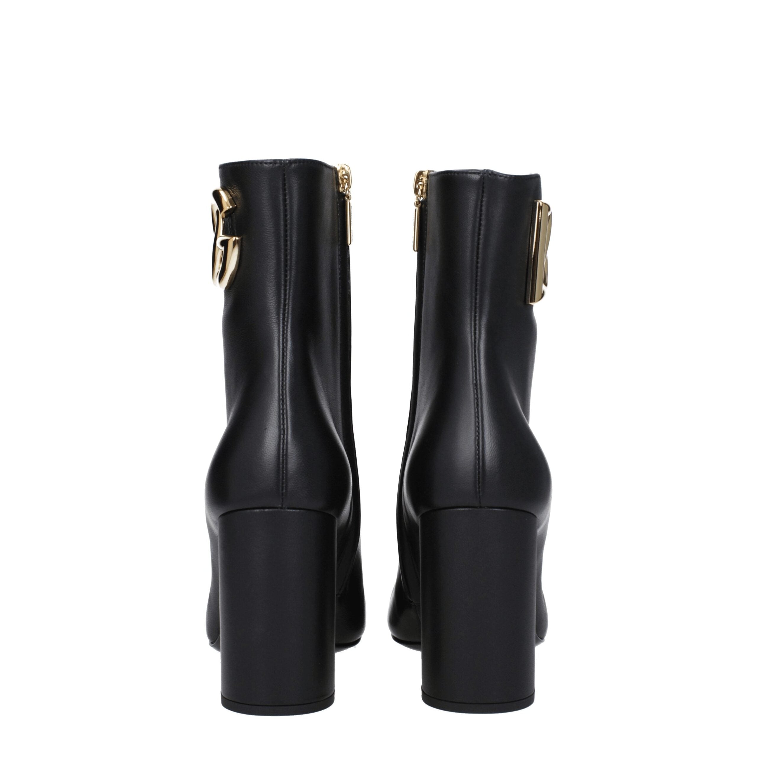 Dolce & Gabbana Black Leather Ankle Boots