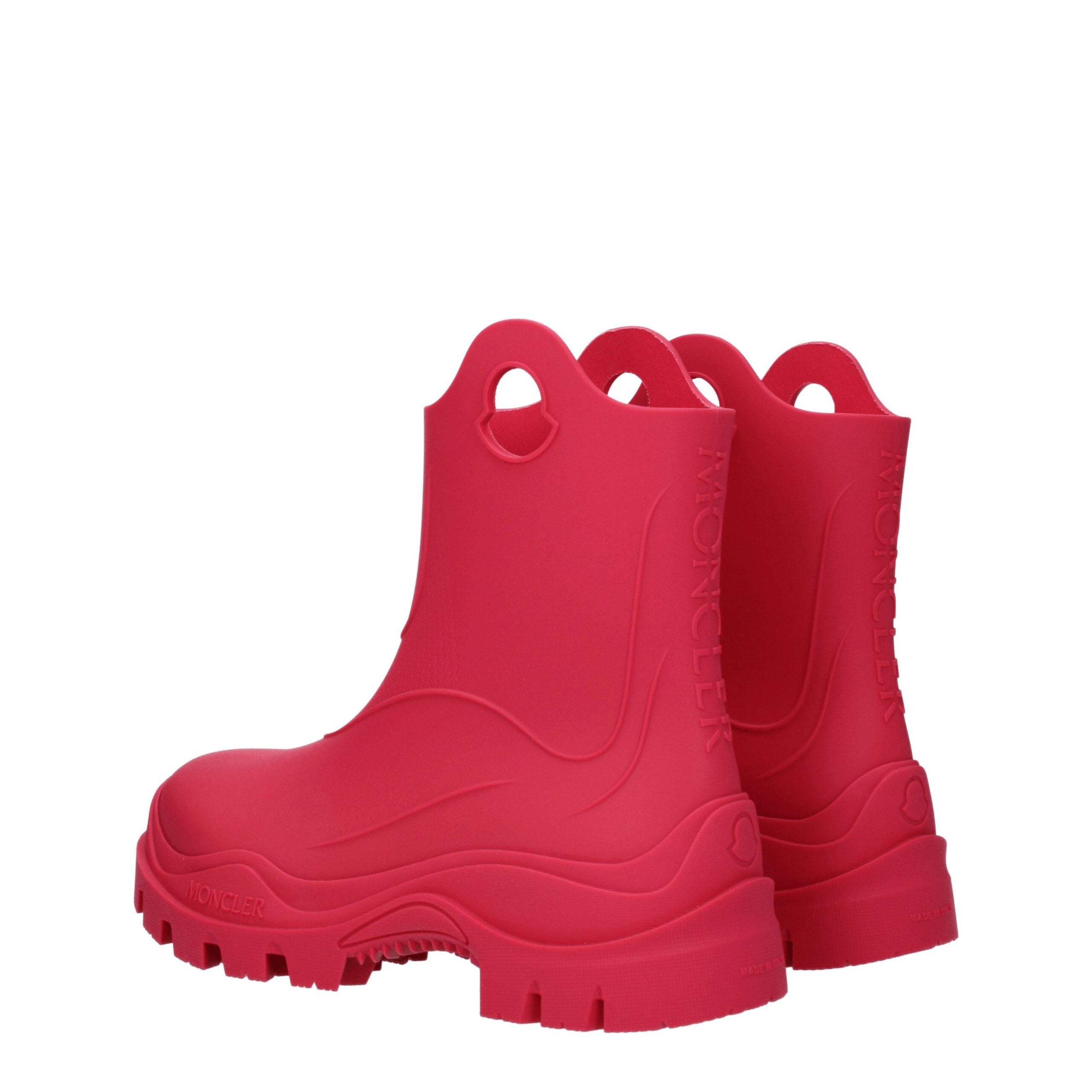 Moncler Pink Cotton Ankle Boots