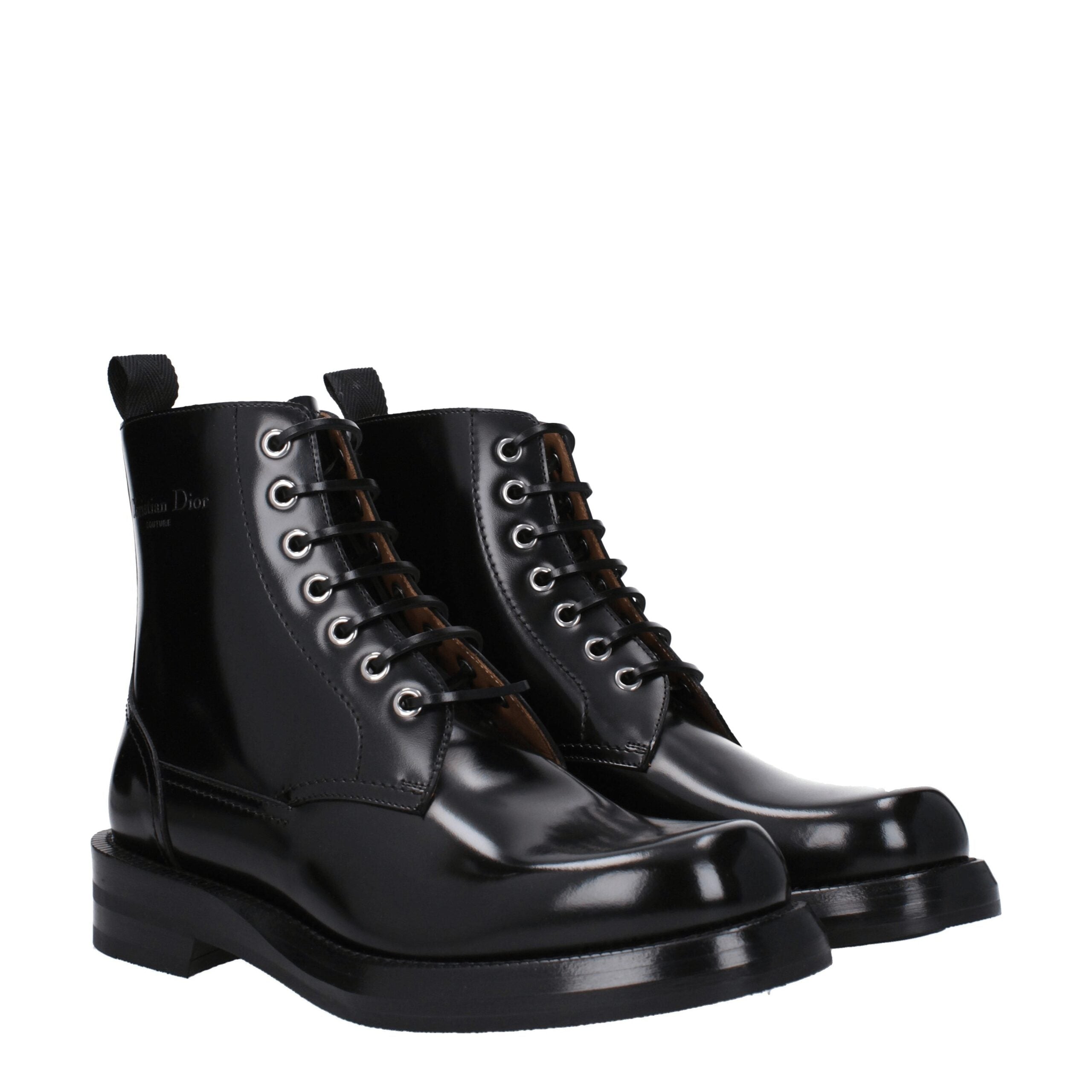 Christian Dior Black Leather Ankle Boots