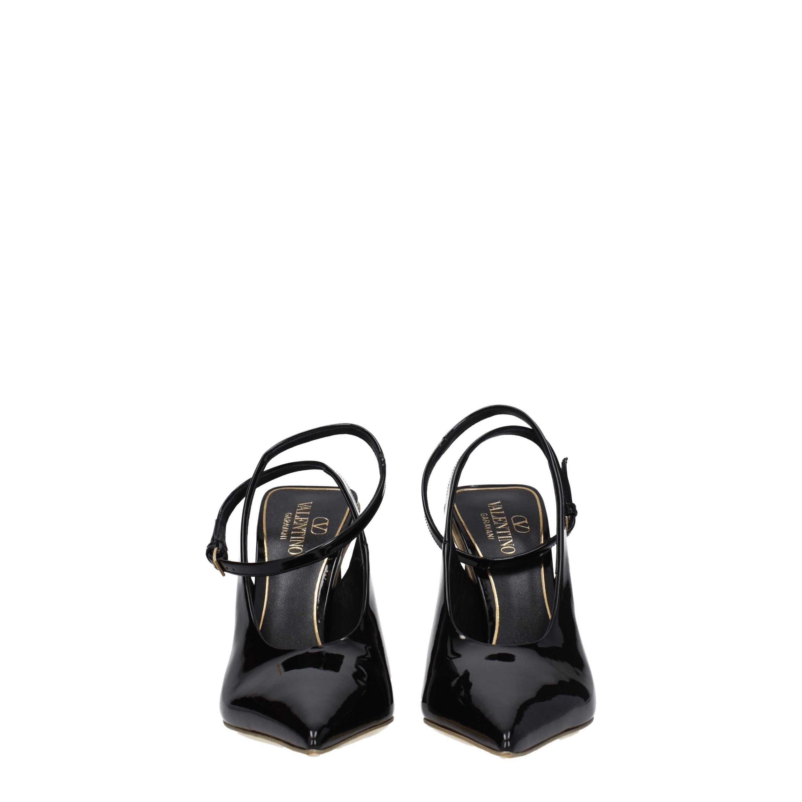 Valentino Garavani Black Leather Sandals