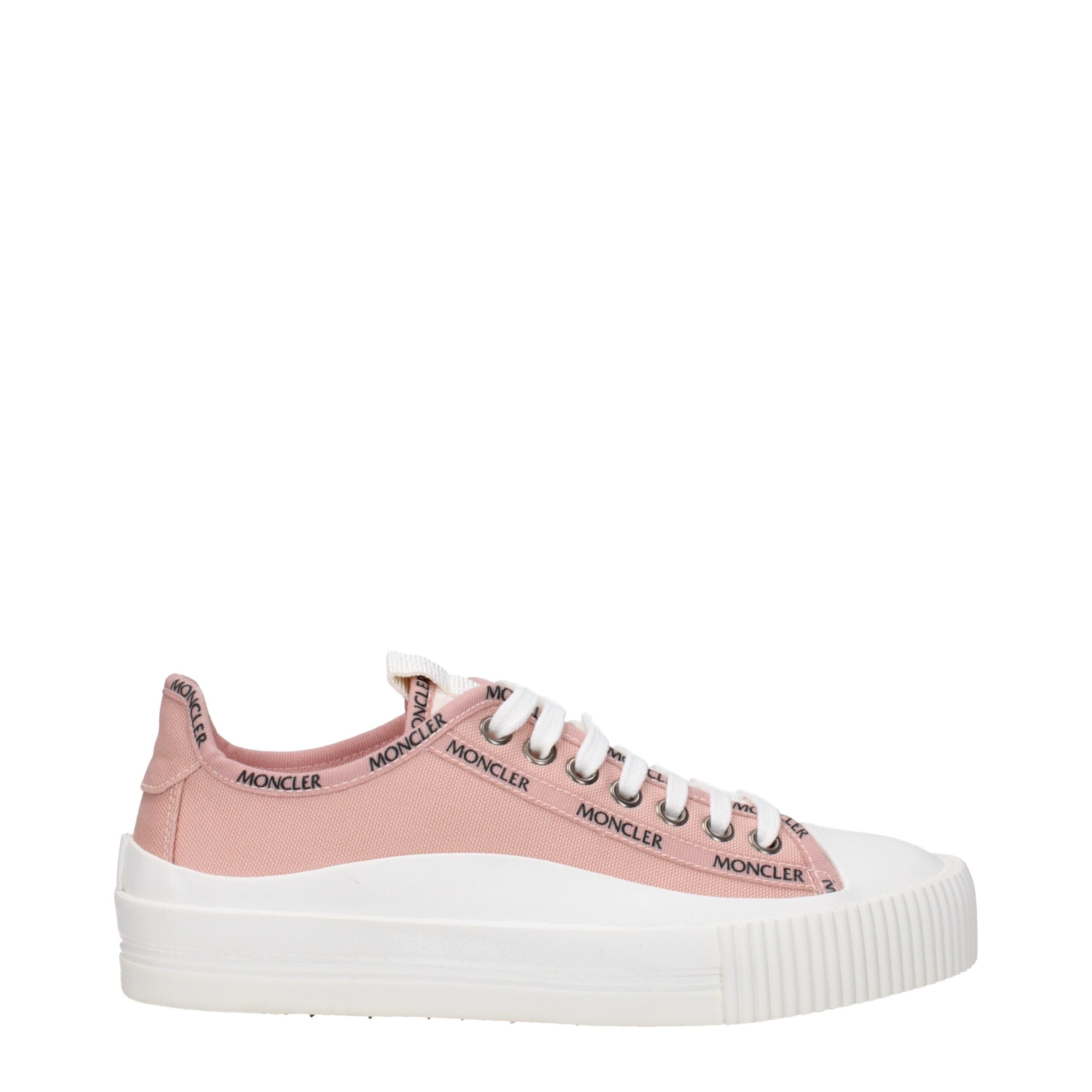 Moncler Pink Fabric Low Tops
