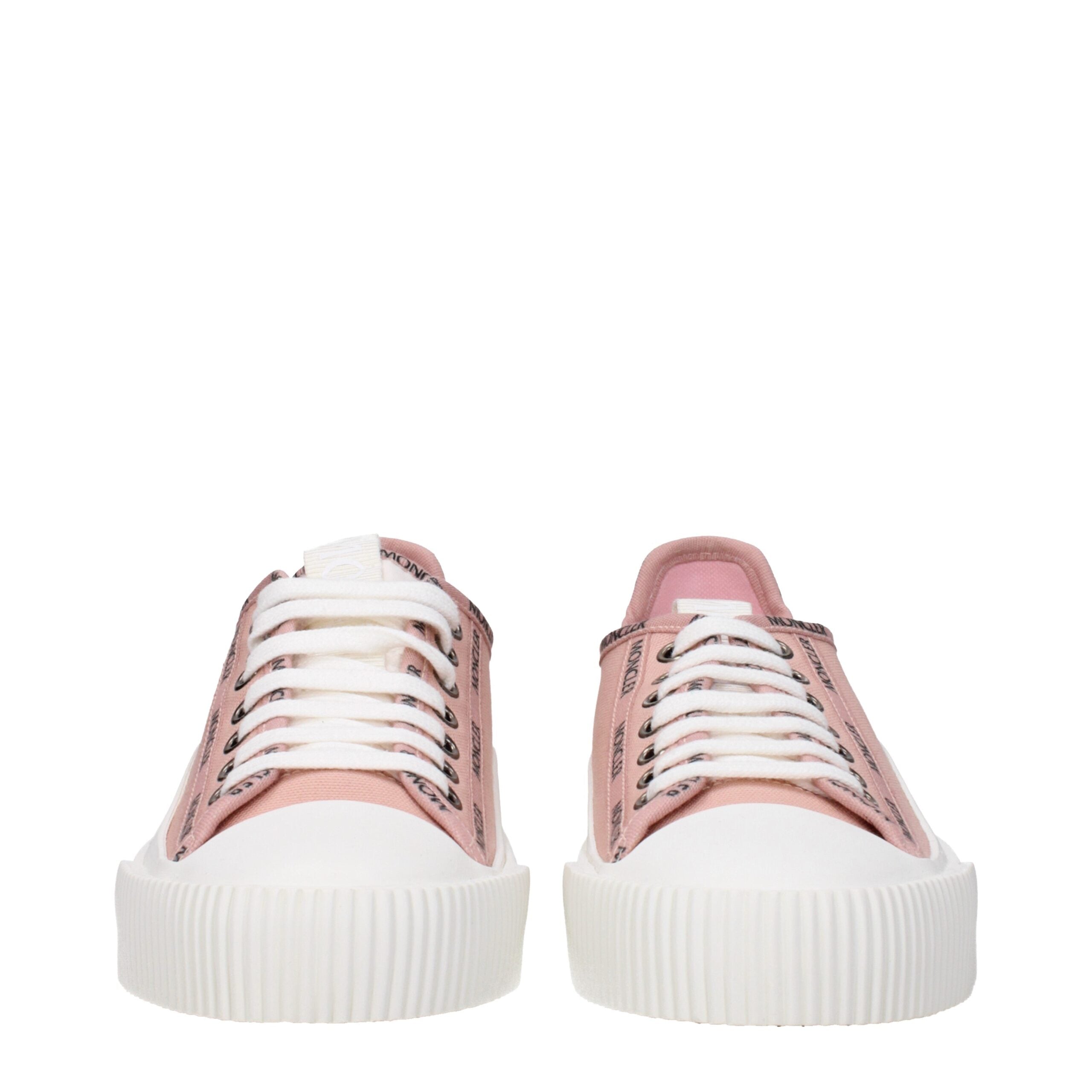 Moncler Pink Fabric Low Tops