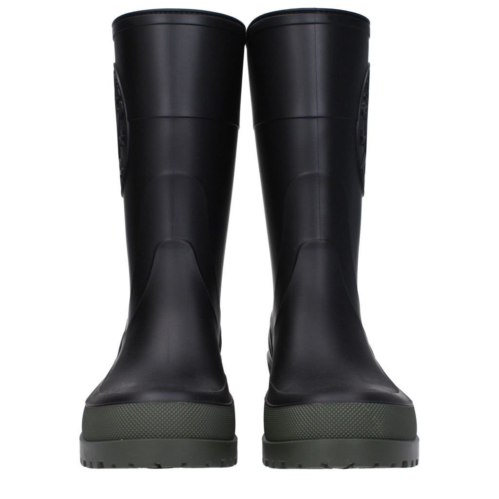 Christian Dior Black Cotton Rain Boots