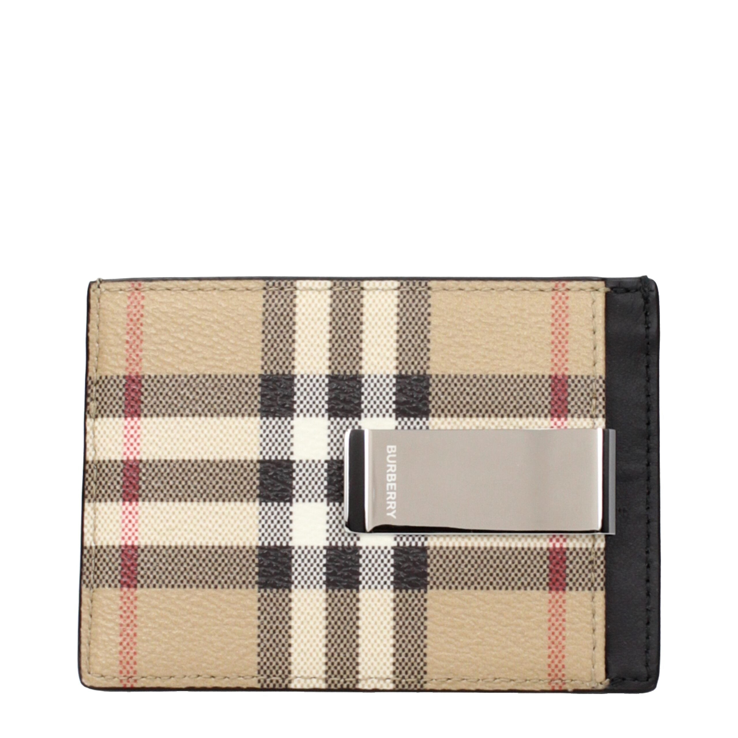 Burberry Beige Fabric Cardholders