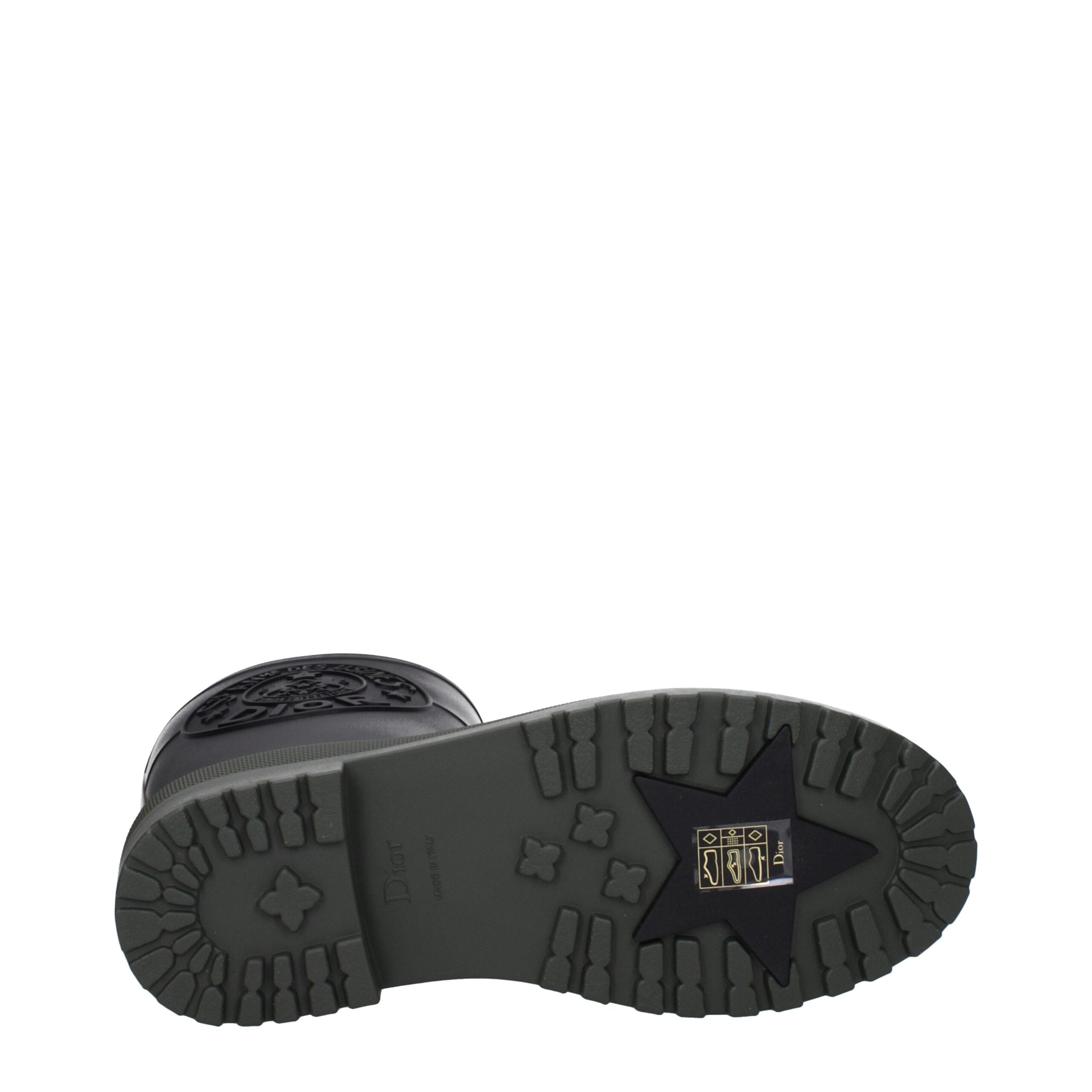 Christian Dior Black Cotton Rain Boots