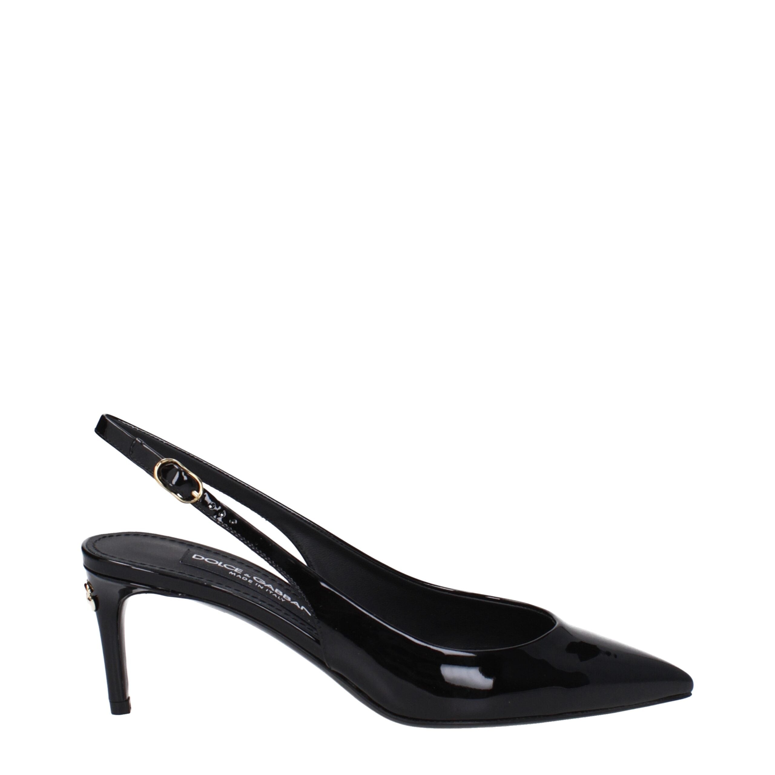 Dolce & Gabbana Black Leather High Heel Pumps