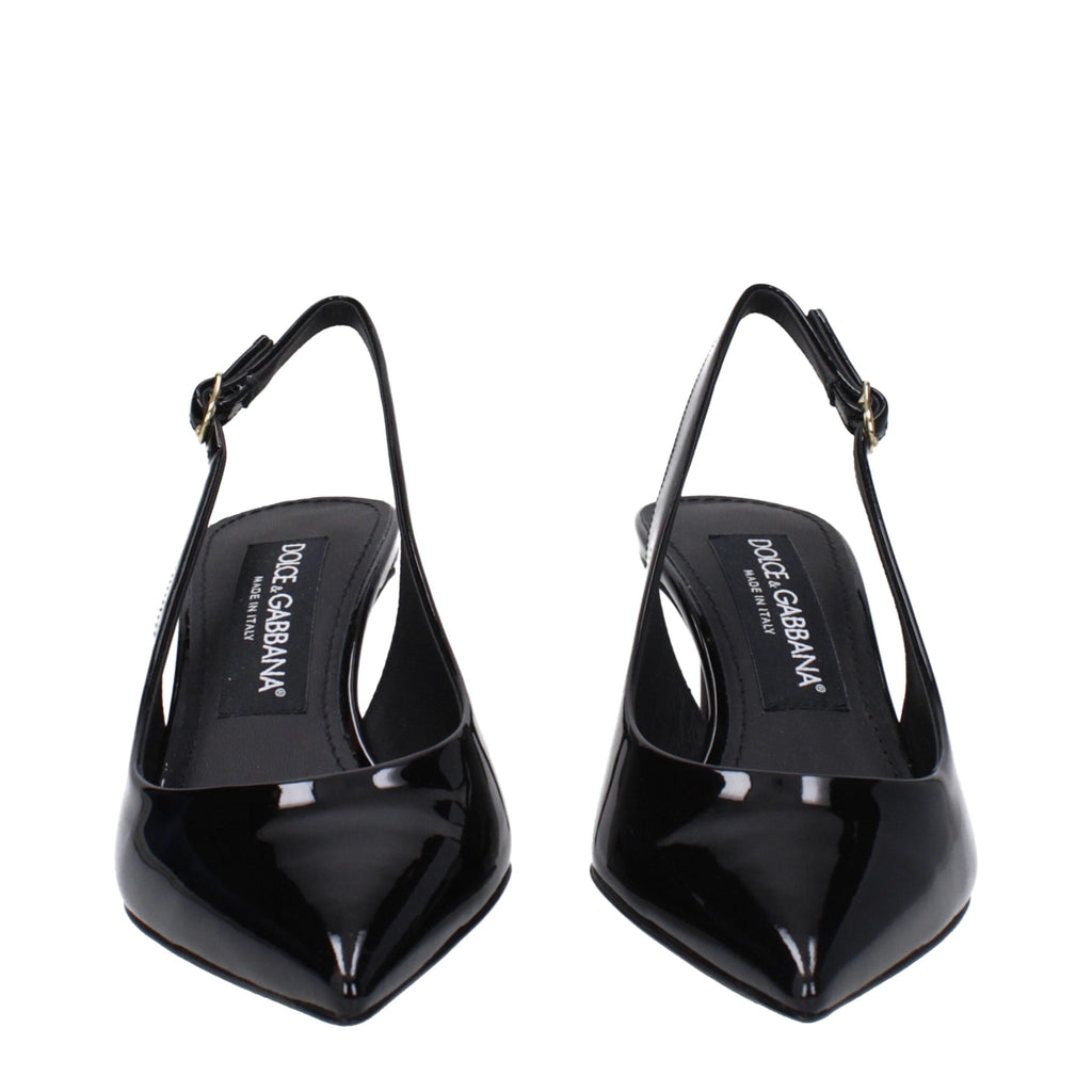 Dolce & Gabbana Black Leather High Heel Pumps