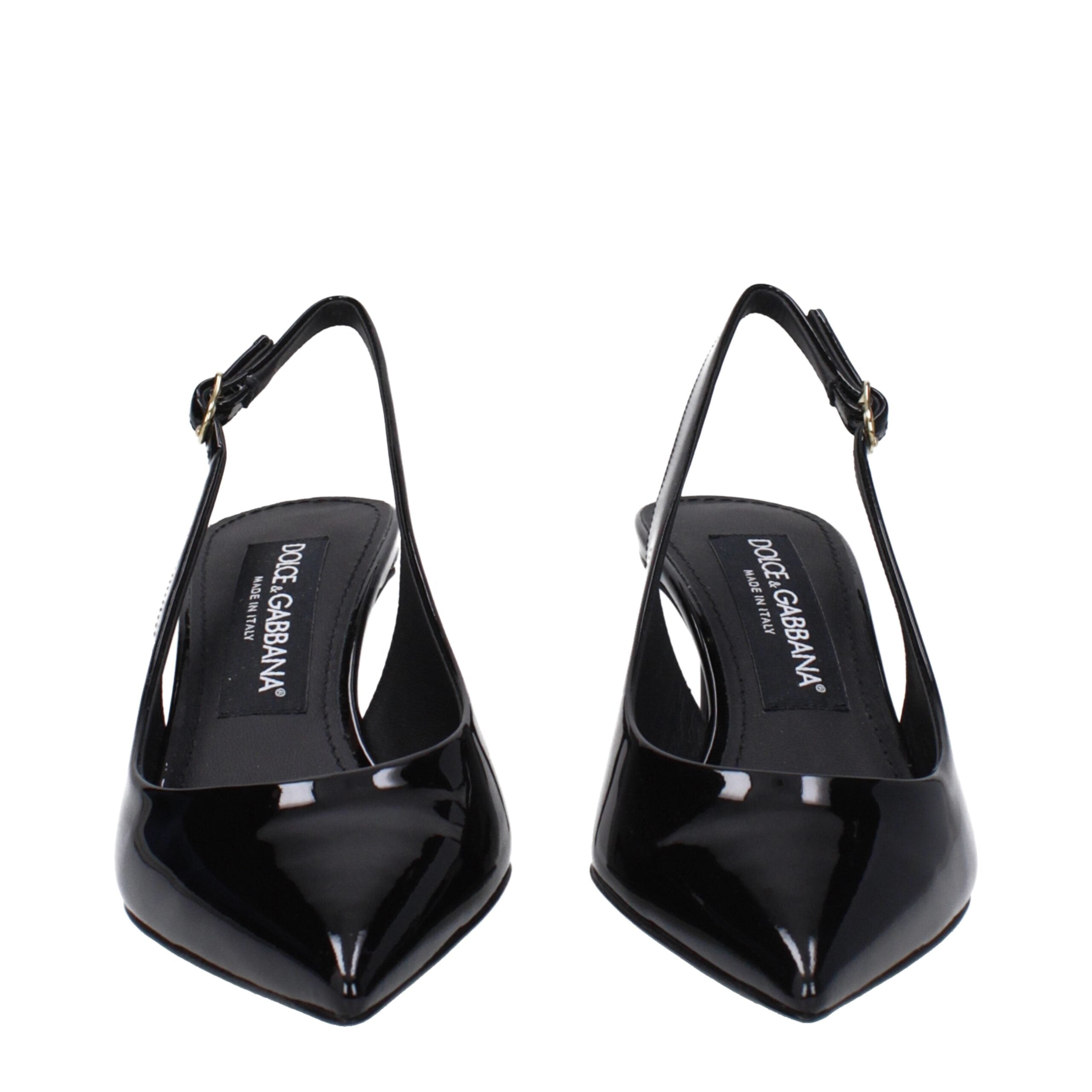 Dolce & Gabbana Black Leather High Heel Pumps