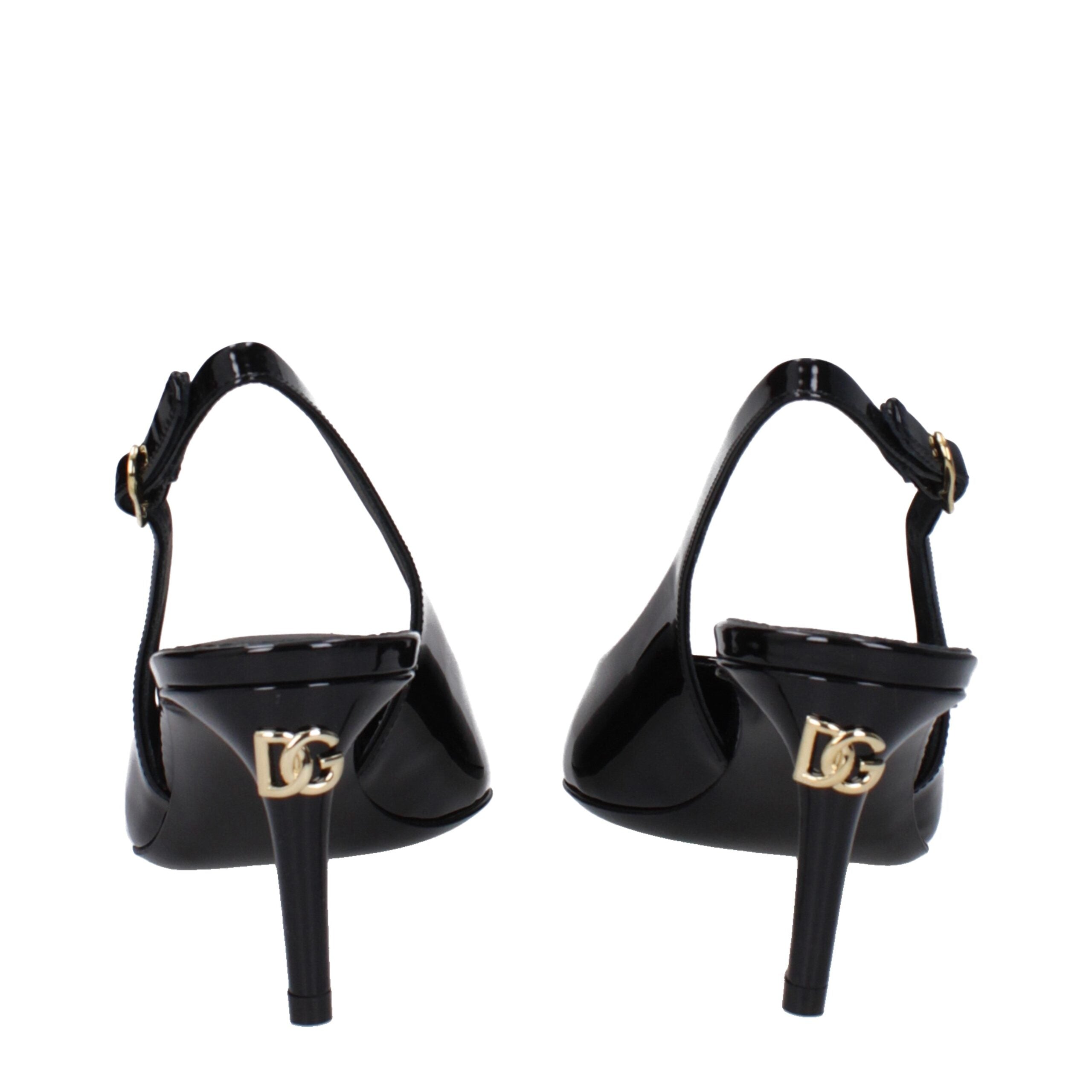 Dolce & Gabbana Black Leather High Heel Pumps