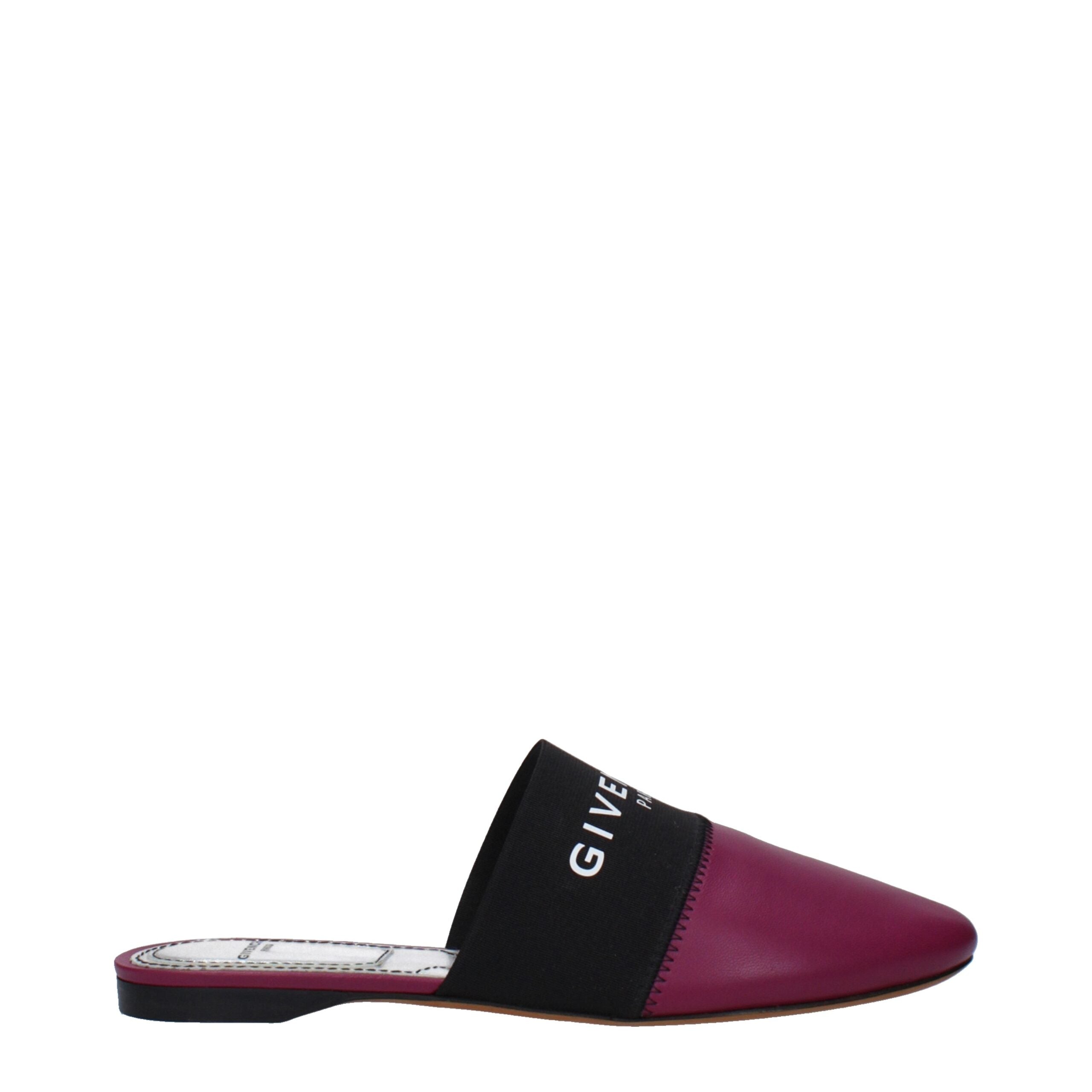 Givenchy Purple Leather Slippers Sandals