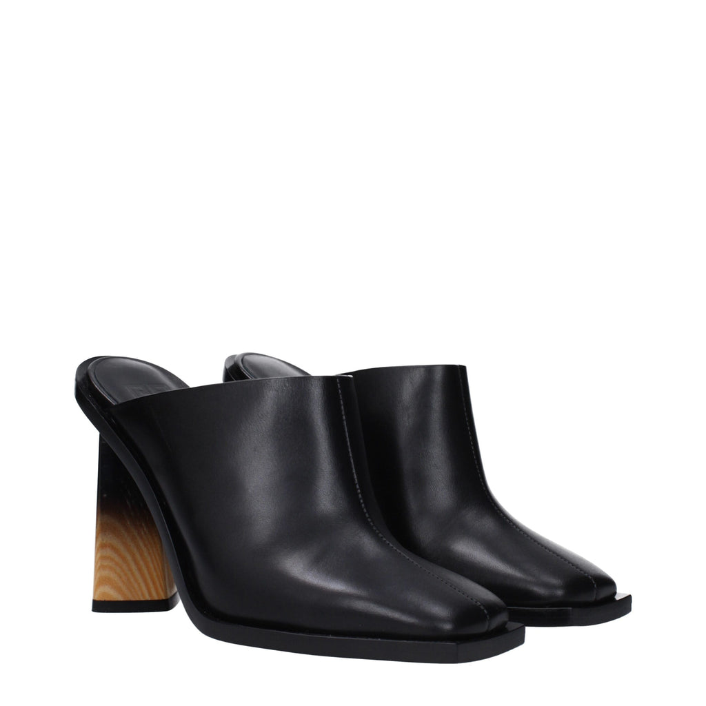 Givenchy Black Leather Mules