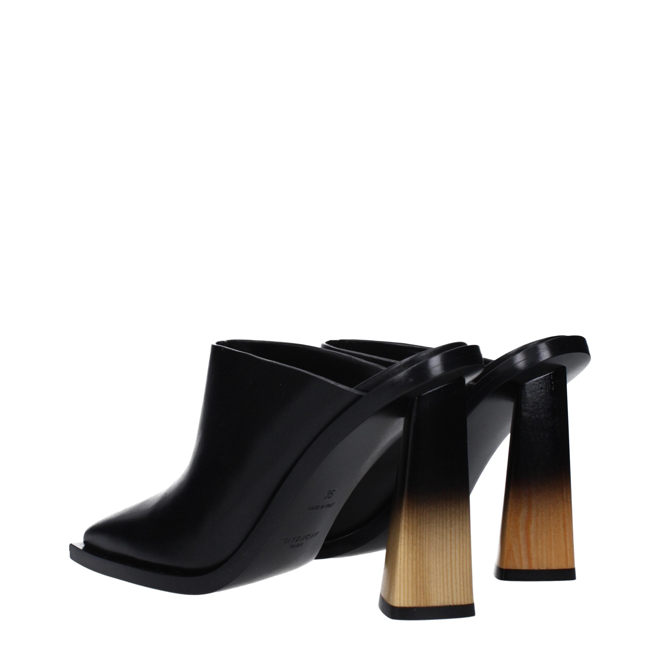 Givenchy Black Leather Mules