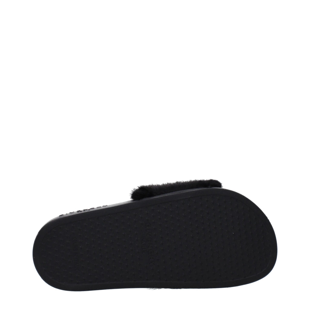 Givenchy Black Cotton Slippers