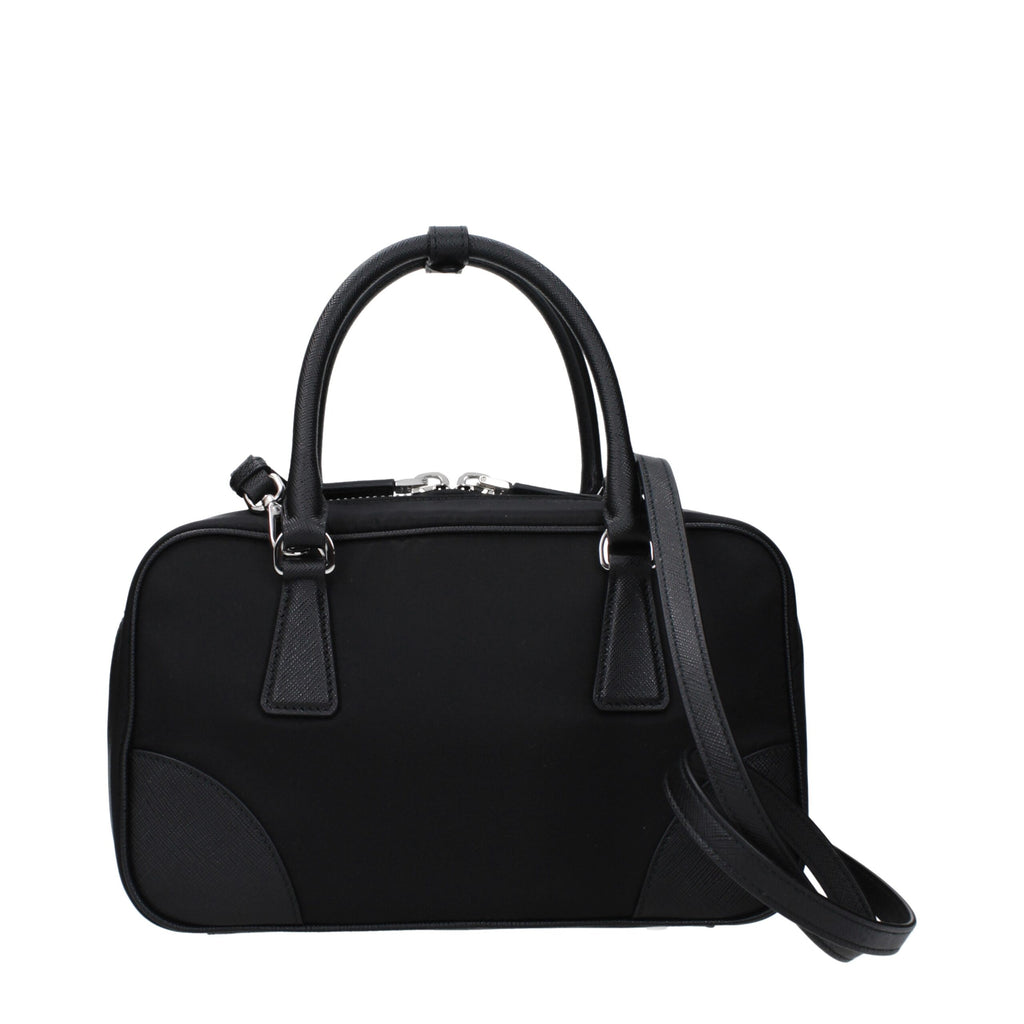 Prada Black Fabric Handbags