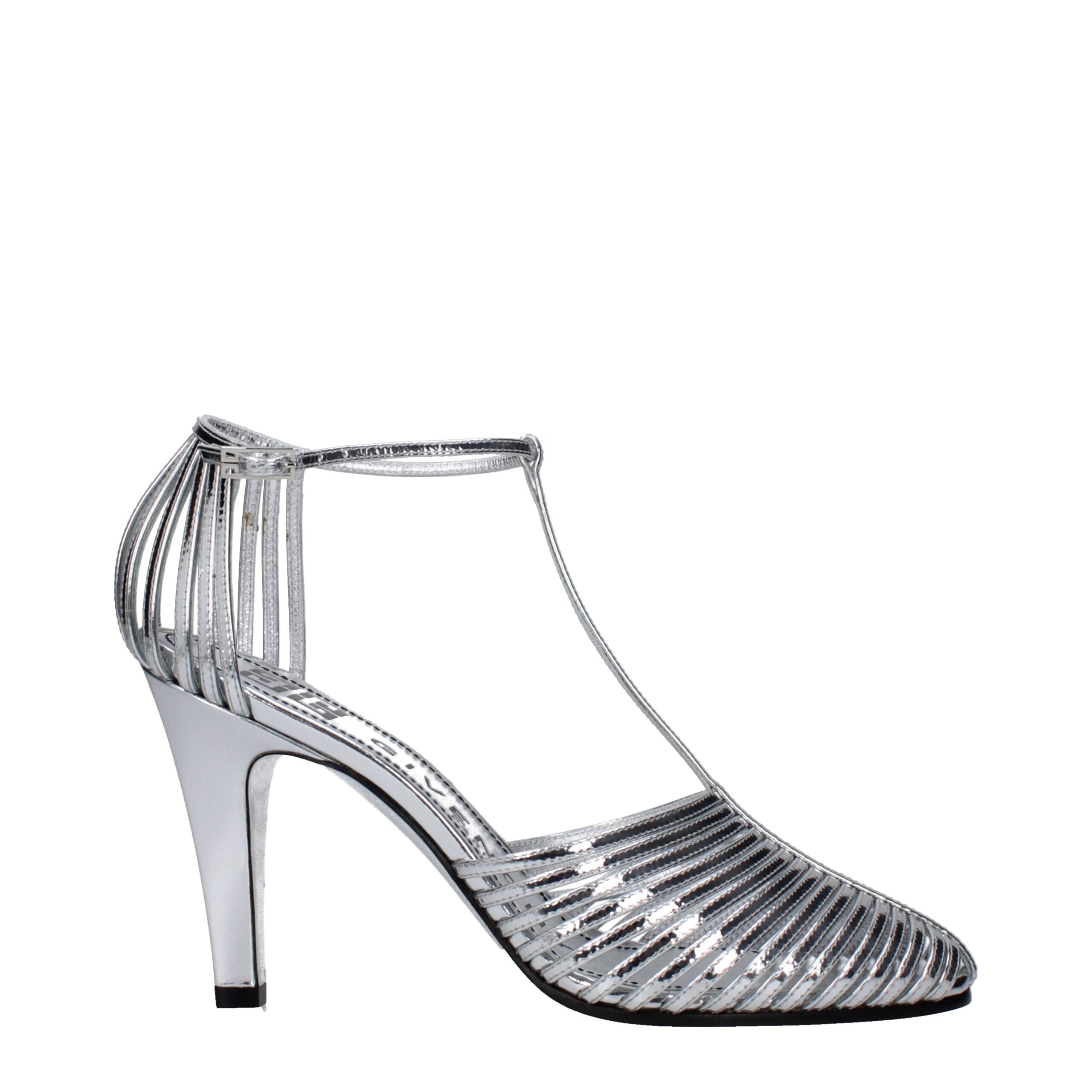 Givenchy Gray Leather Stiletto Heels Sandals