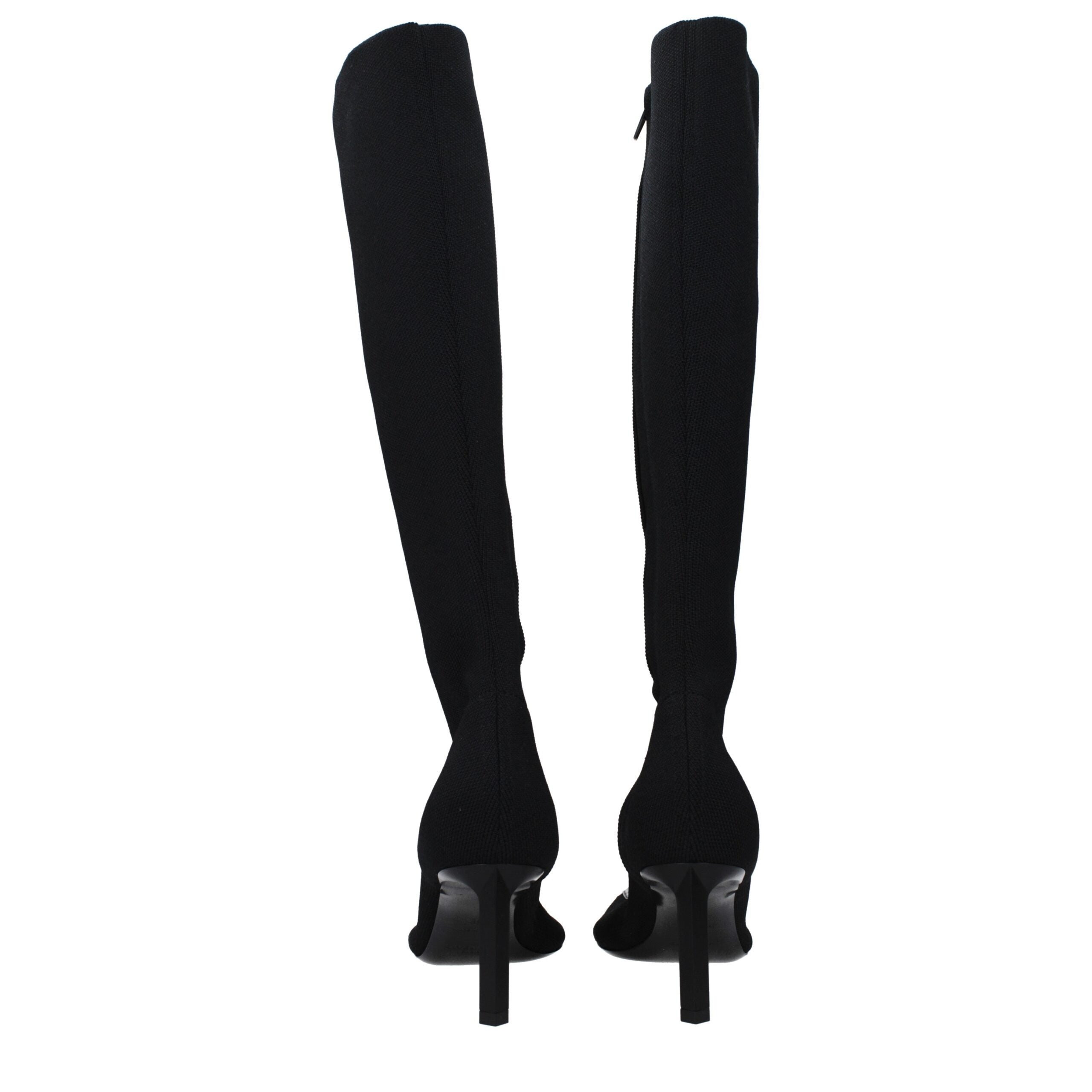 Givenchy Black Fabric Lace-Up Boots