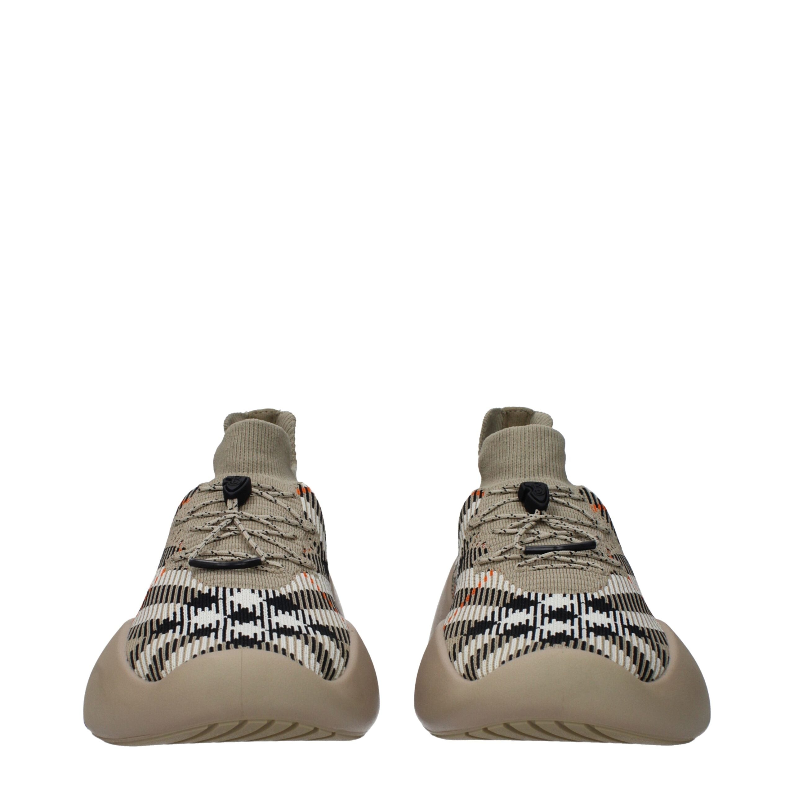 Burberry Beige Fabric Chunky Sneakers