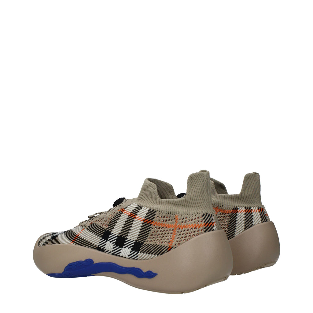 Burberry Beige Fabric Chunky Sneakers