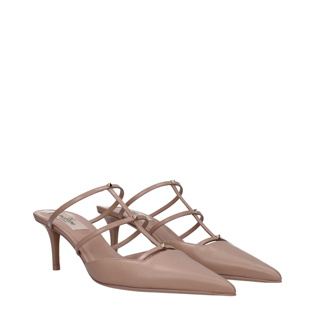 Valentino Garavani Pink Leather Stiletto Heels Sandals