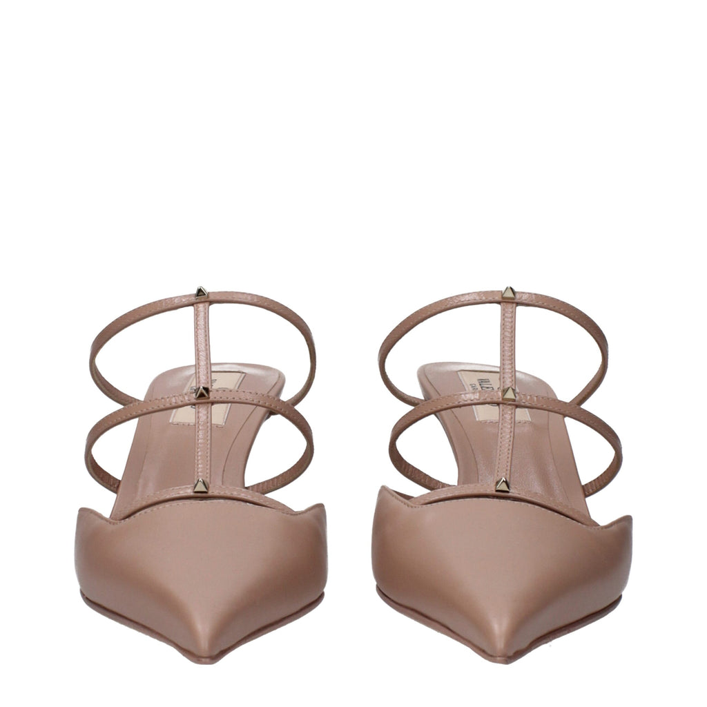 Valentino Garavani Pink Leather Stiletto Heels Sandals