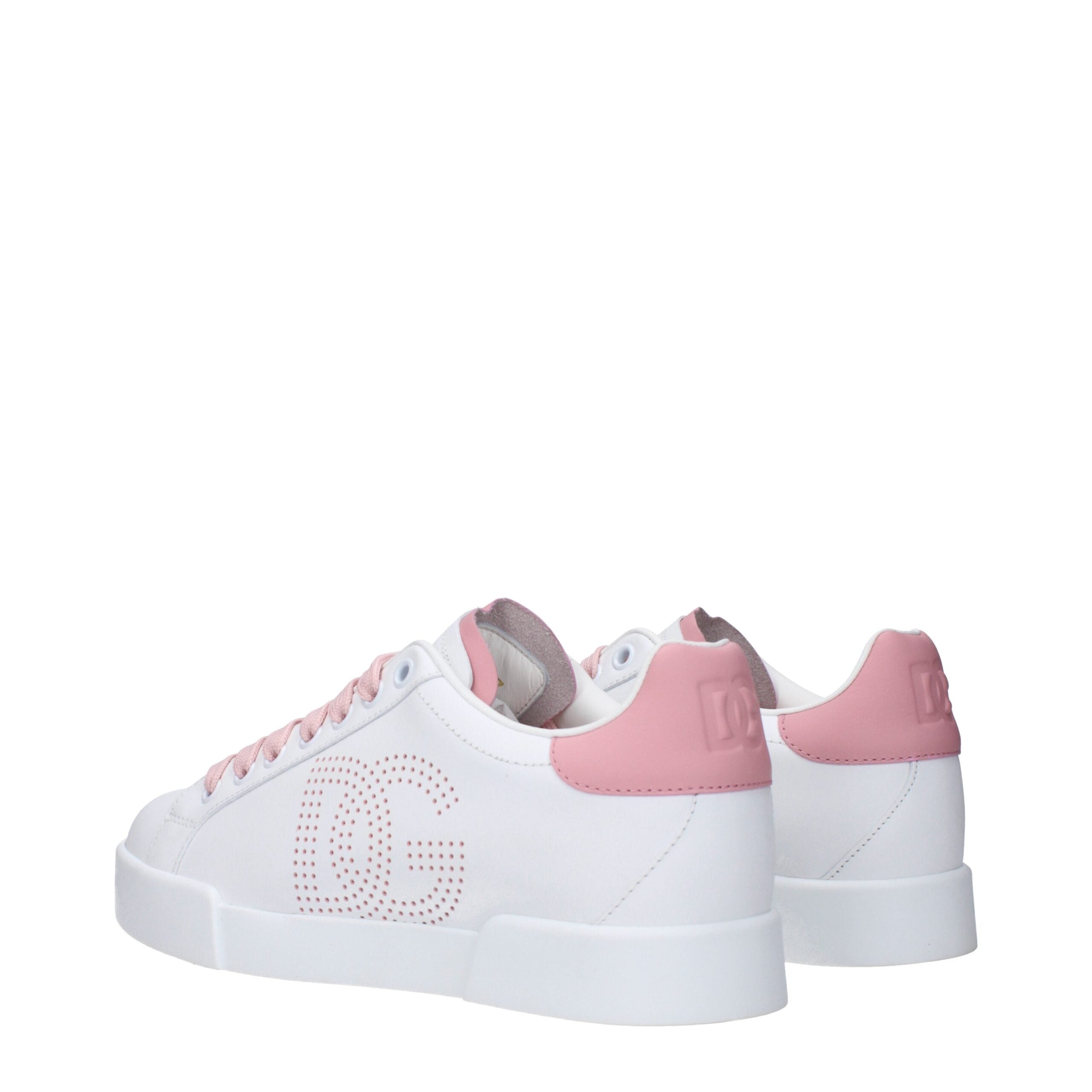 Dolce & Gabbana White Leather Low Tops