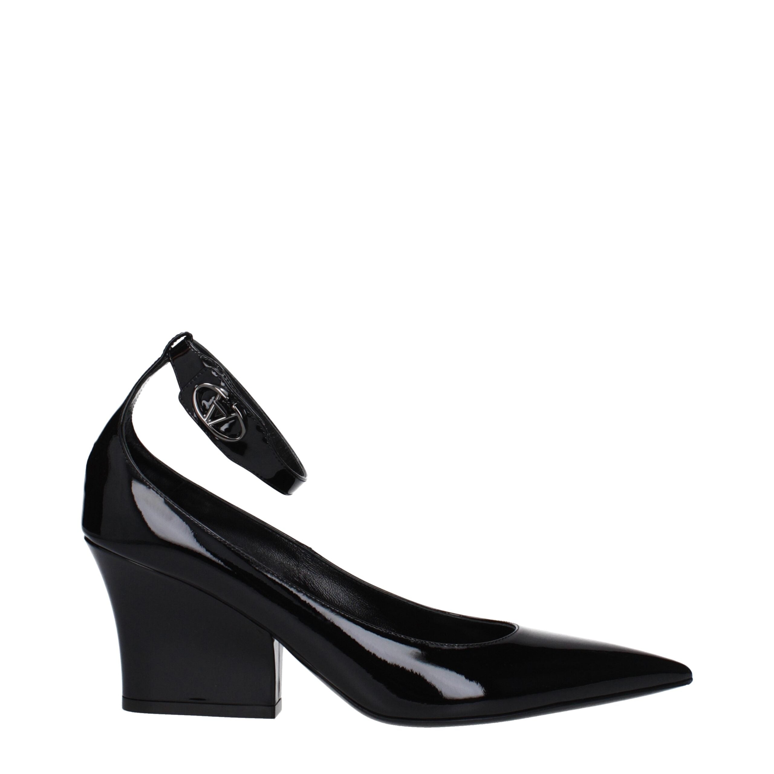 Valentino Garavani Black Leather Broch