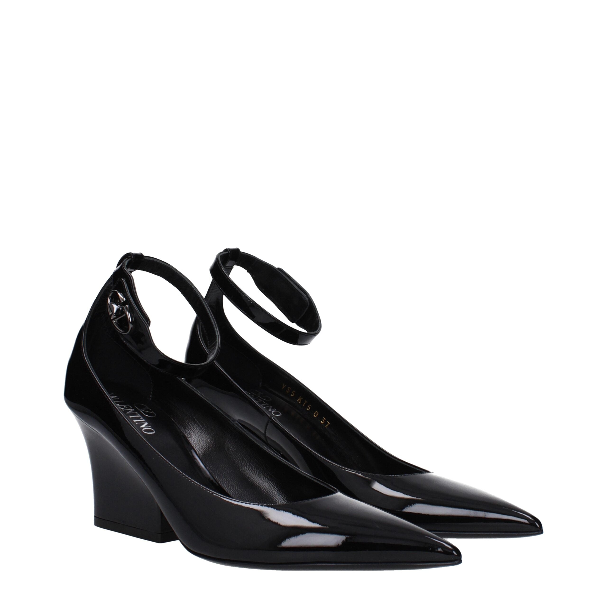 Valentino Garavani Black Leather Broch