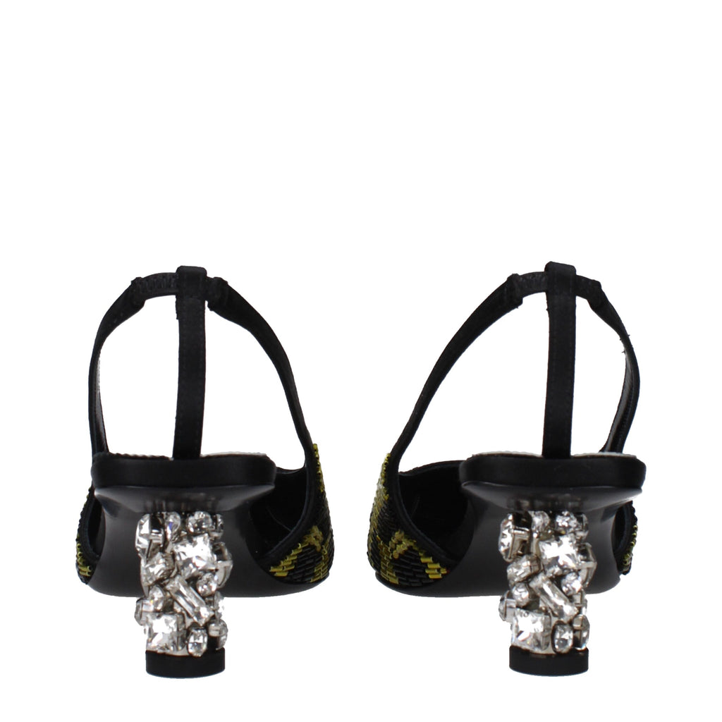 Tom Ford Yellow Satin Stiletto Heels Sandals