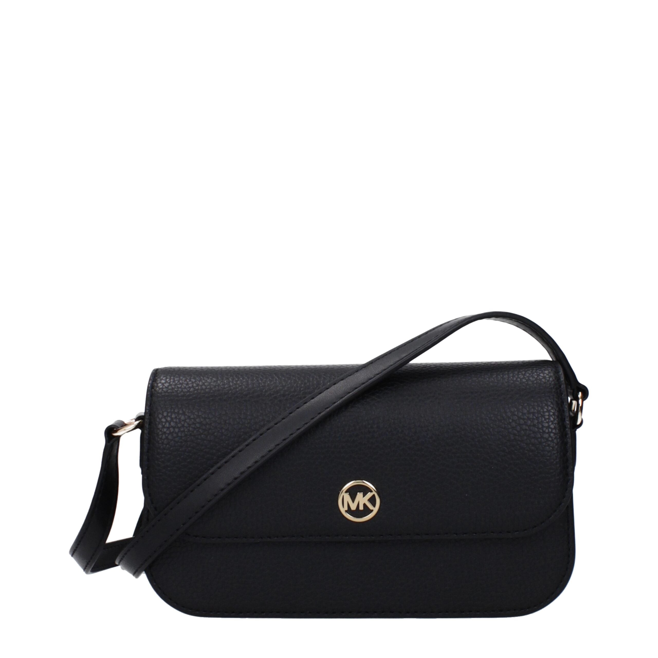 Michael Kors Black Leather Crossbody Bags