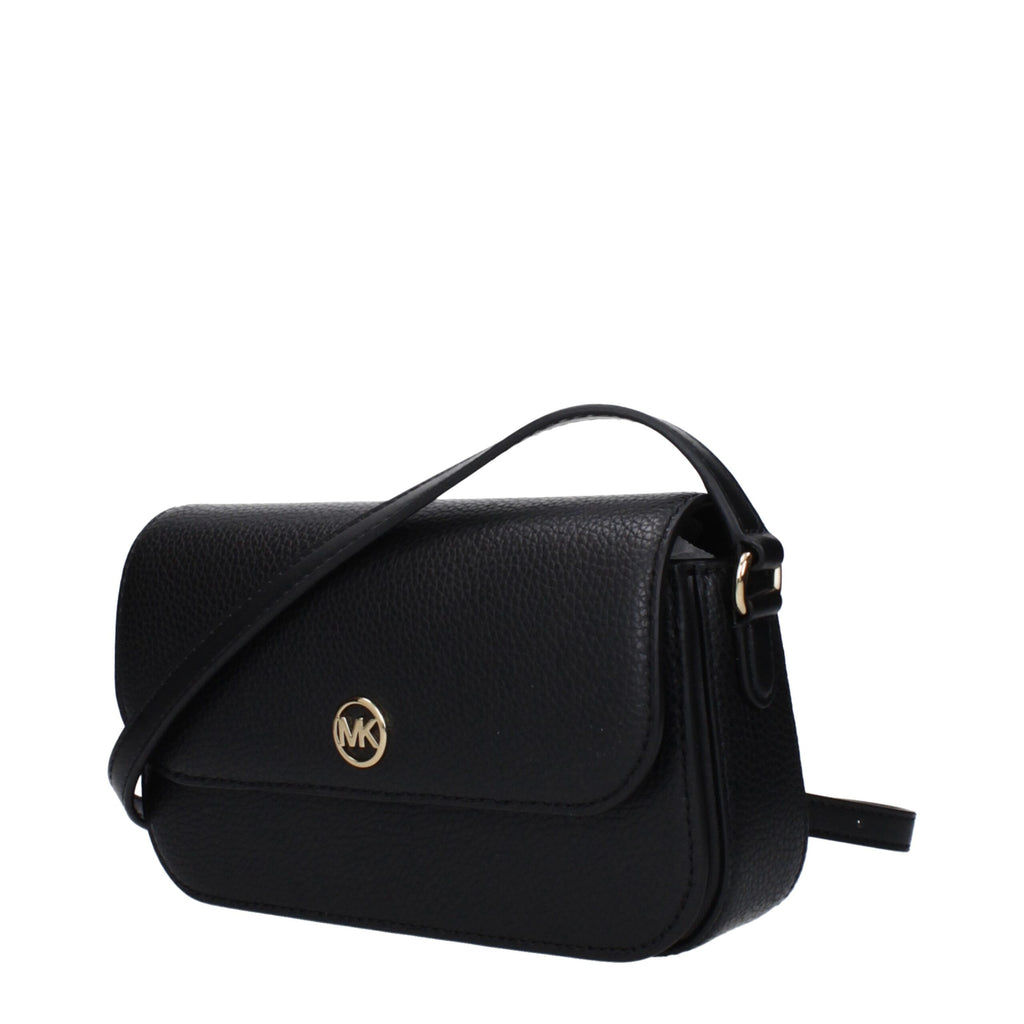 Michael Kors Black Leather Crossbody Bags
