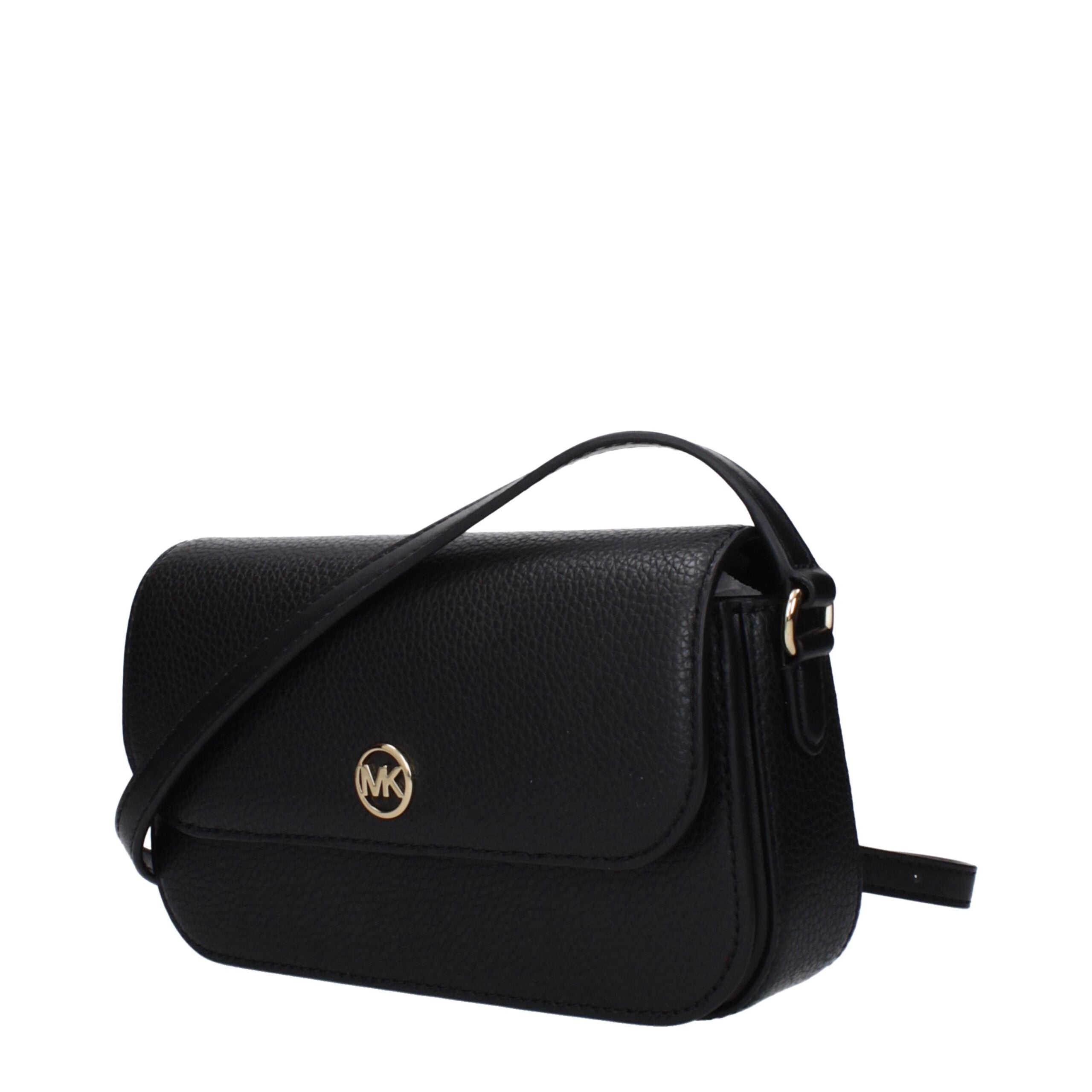 Michael Kors Black Leather Crossbody Bags