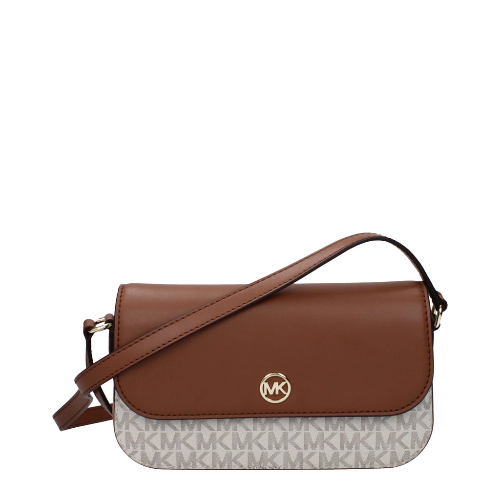 Michael Kors Brown Fabric Crossbody Bags