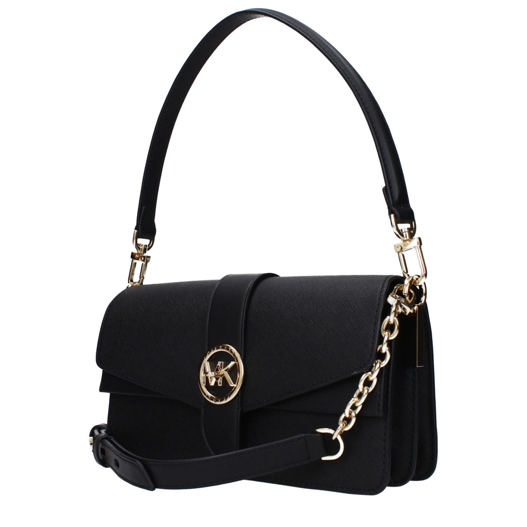 Michael Kors Black Leather Shoulder Bag