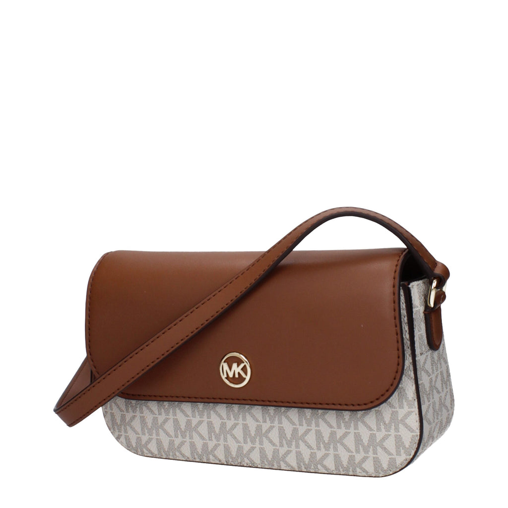 Michael Kors Brown Fabric Crossbody Bags