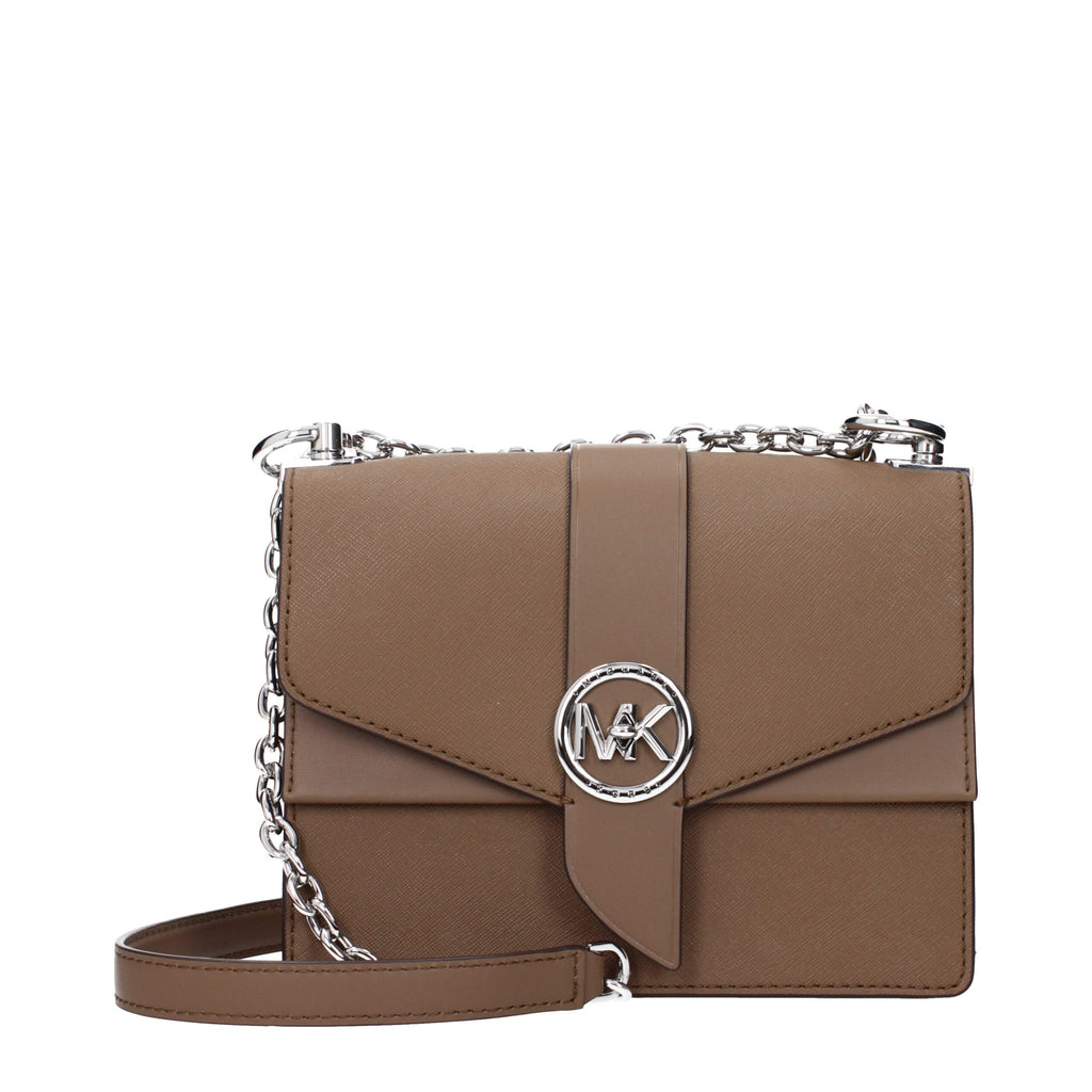 Michael Kors Brown Leather Shoulder Bag