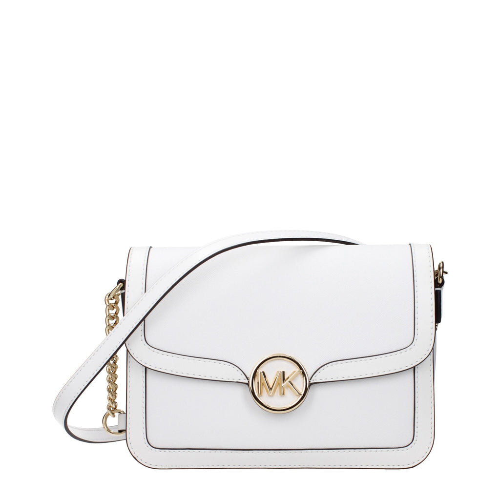Michael Kors White Leather Crossbody Bag