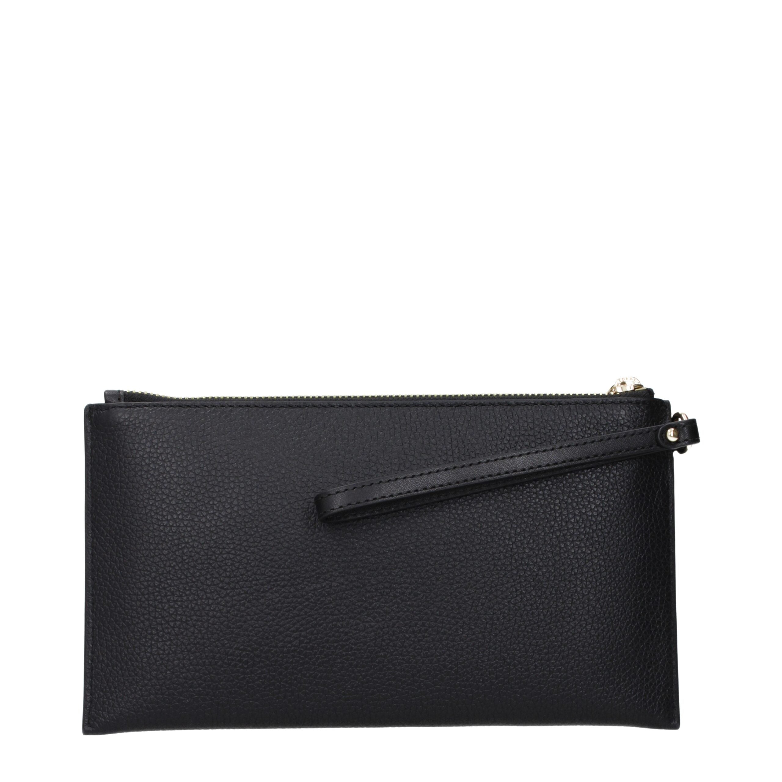 Michael Kors Black Leather Clutch Bag