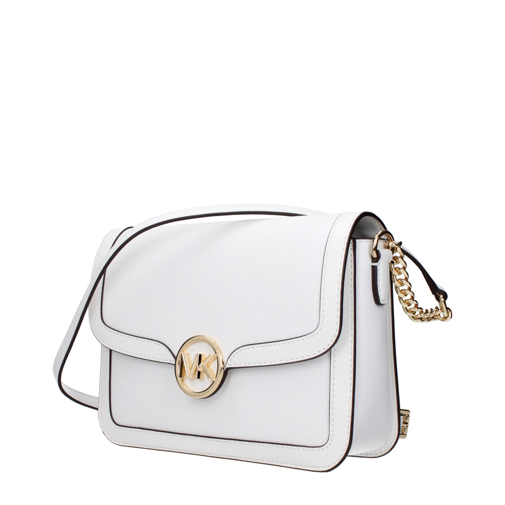 Michael Kors White Leather Crossbody Bag