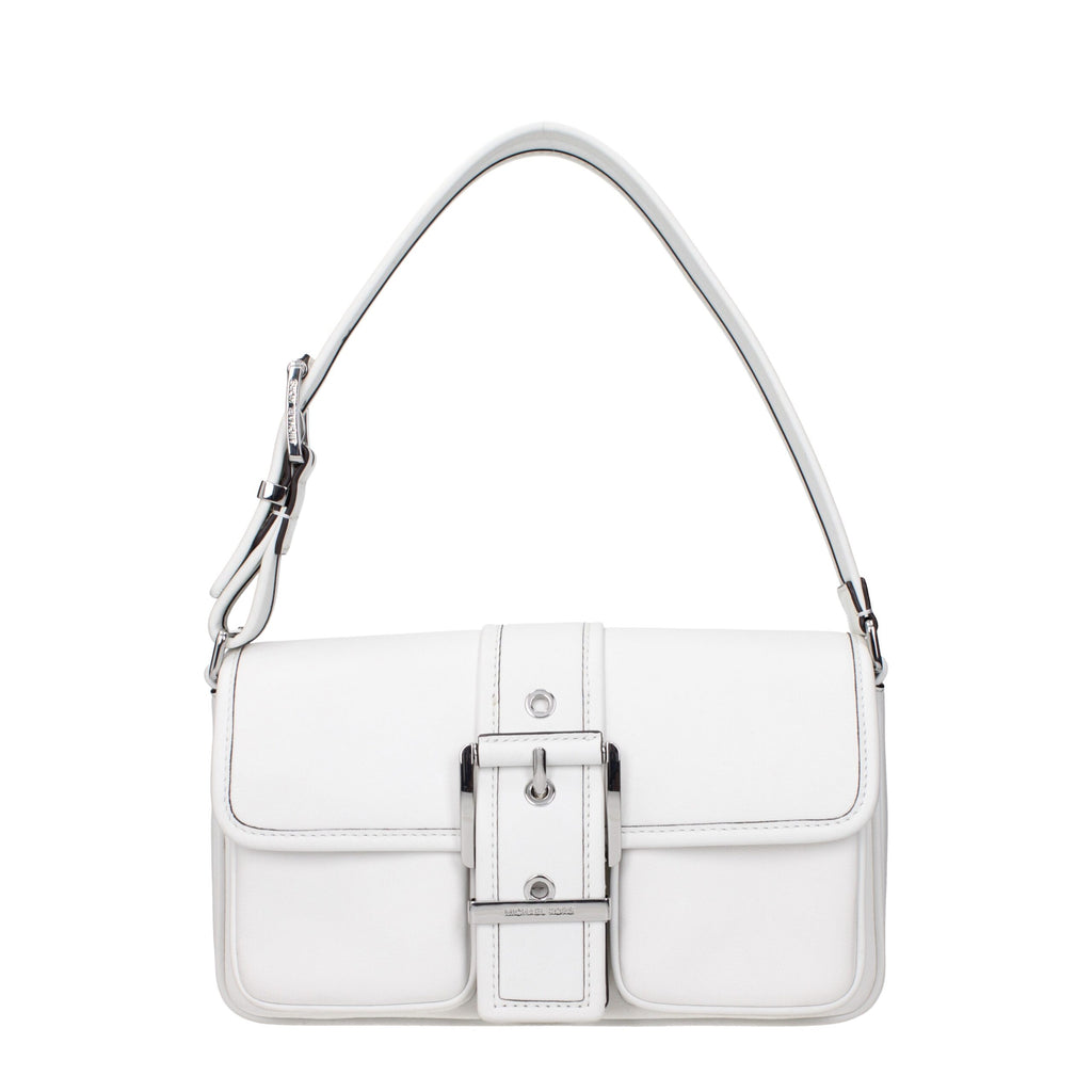 Michael Kors White Leather Shoulder Bag