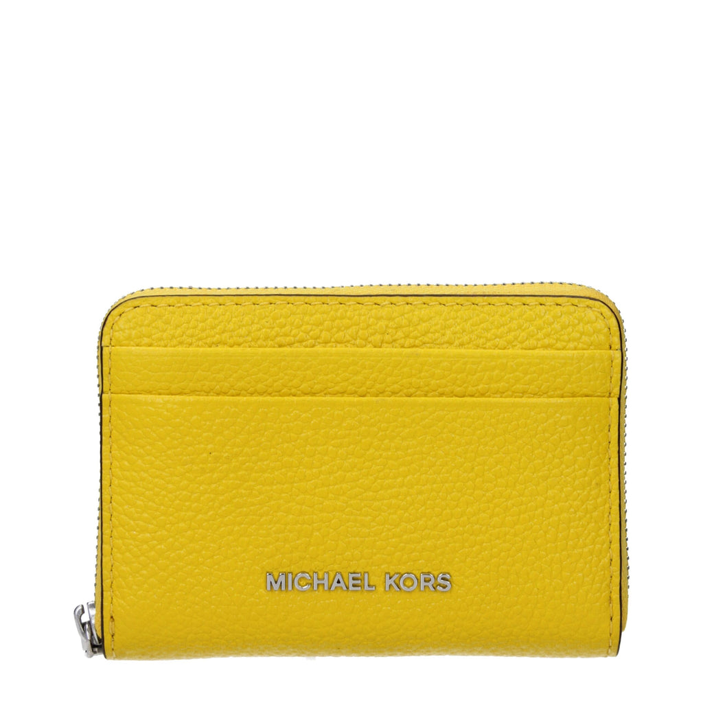 Michael Kors Yellow Leather Cardholders