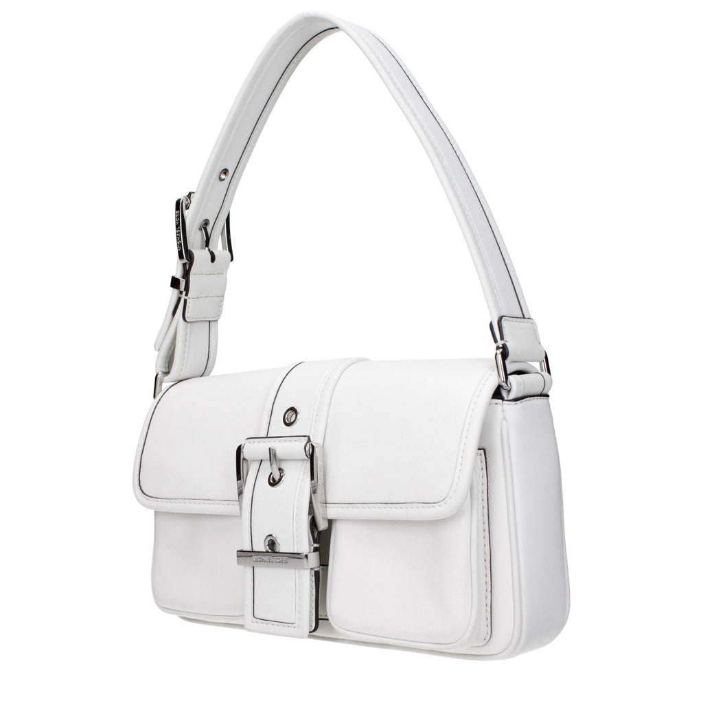 Michael Kors White Leather Shoulder Bag
