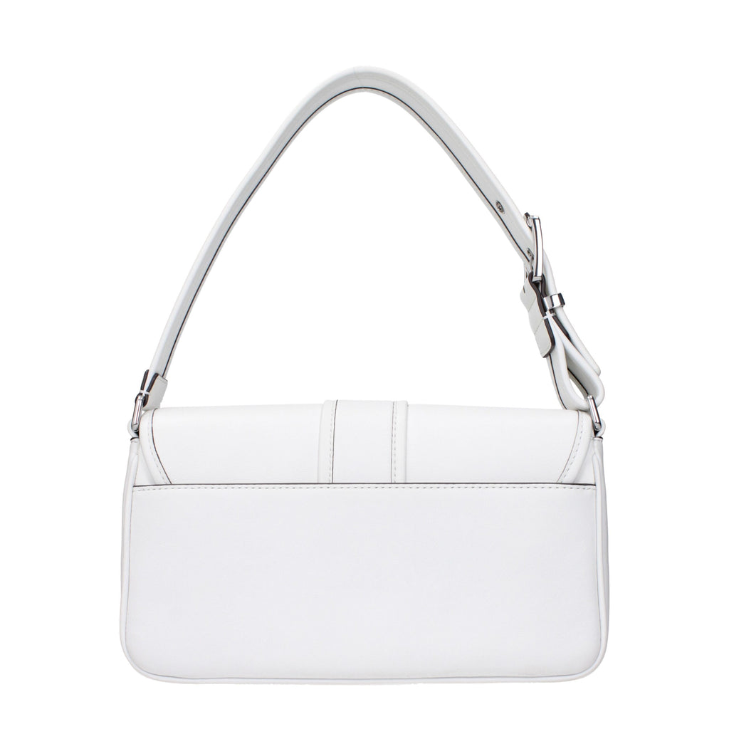 Michael Kors White Leather Shoulder Bag