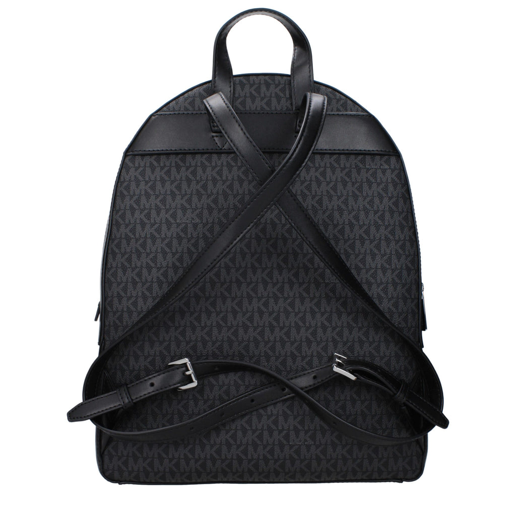 Michael Kors Black Fabric Backpacks