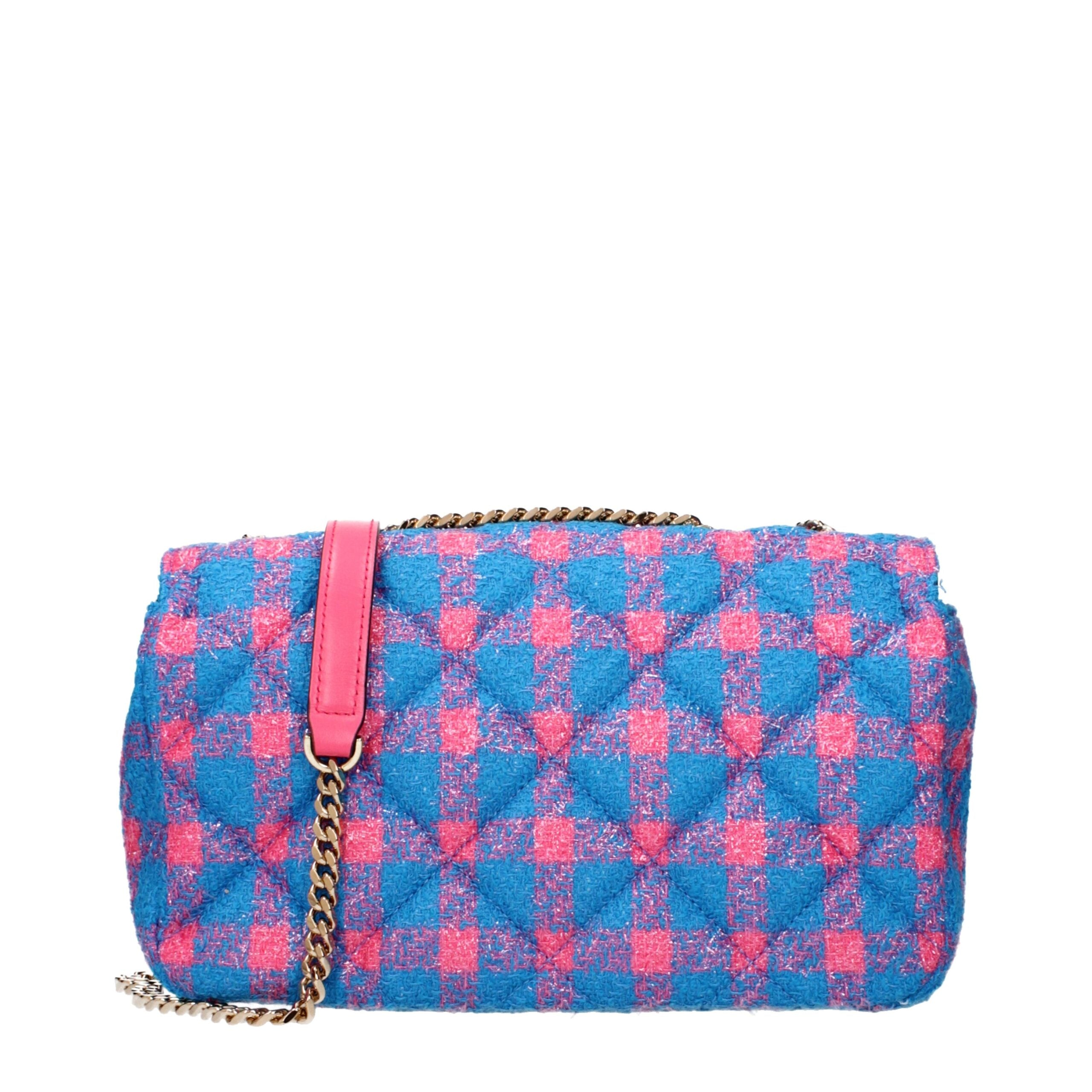 Versace Blue Fabric Crossbody Bags