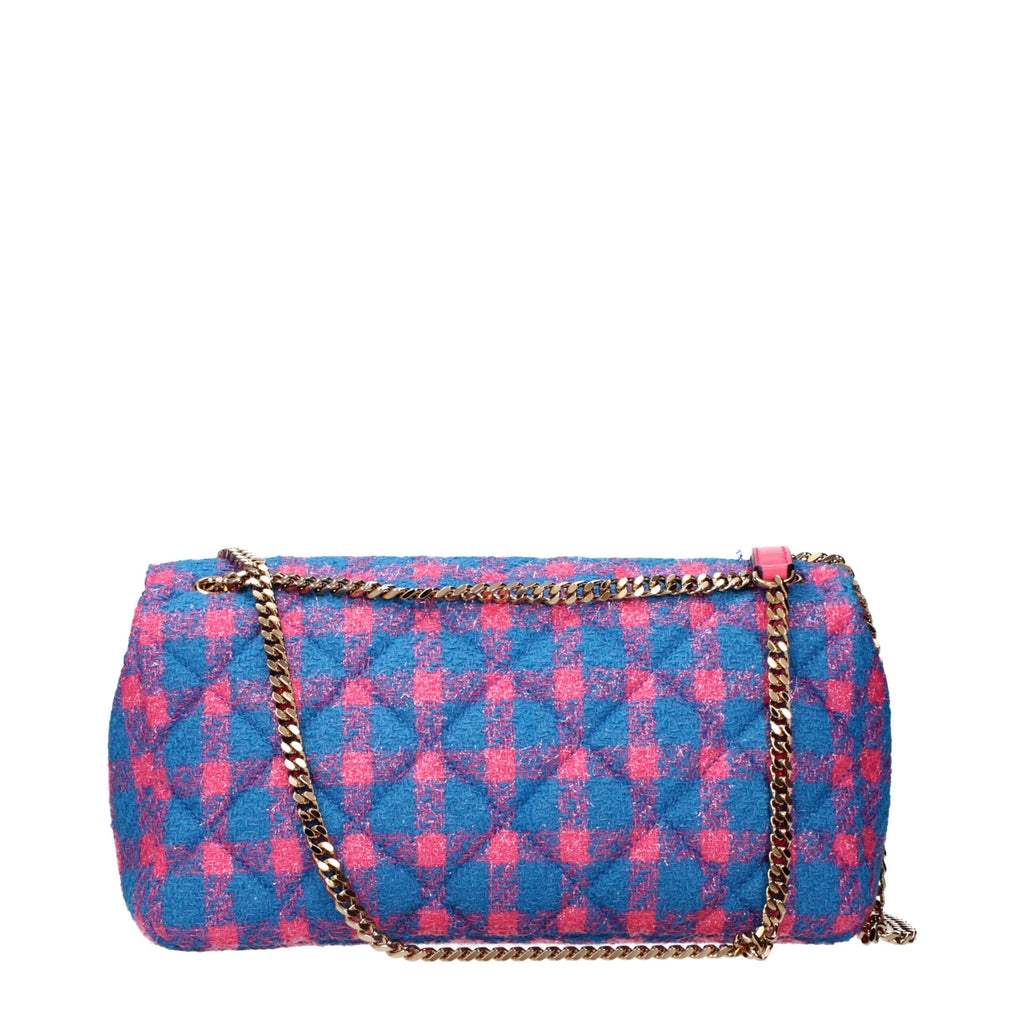 Versace Blue Fabric Crossbody Bags