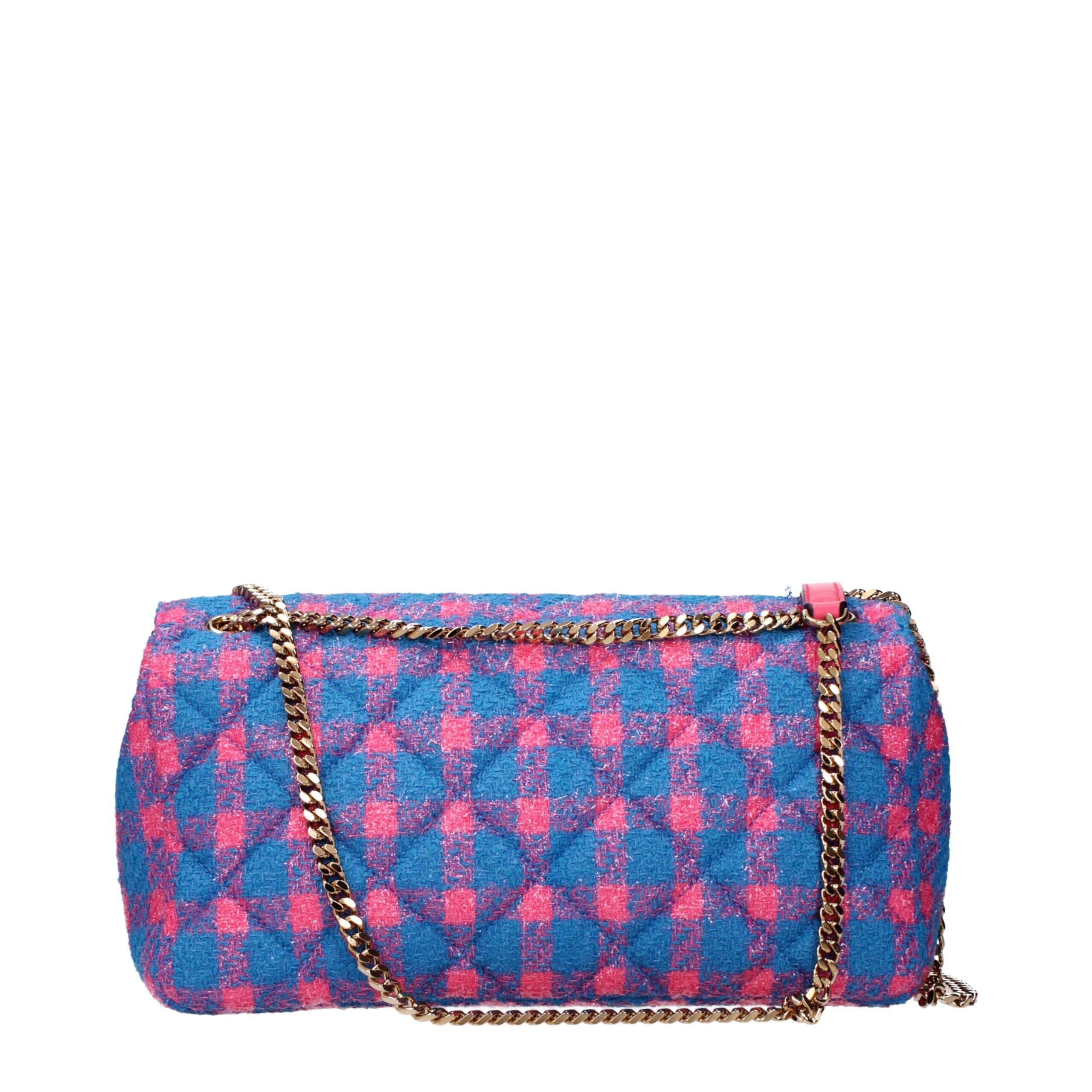 Versace Blue Fabric Crossbody Bags