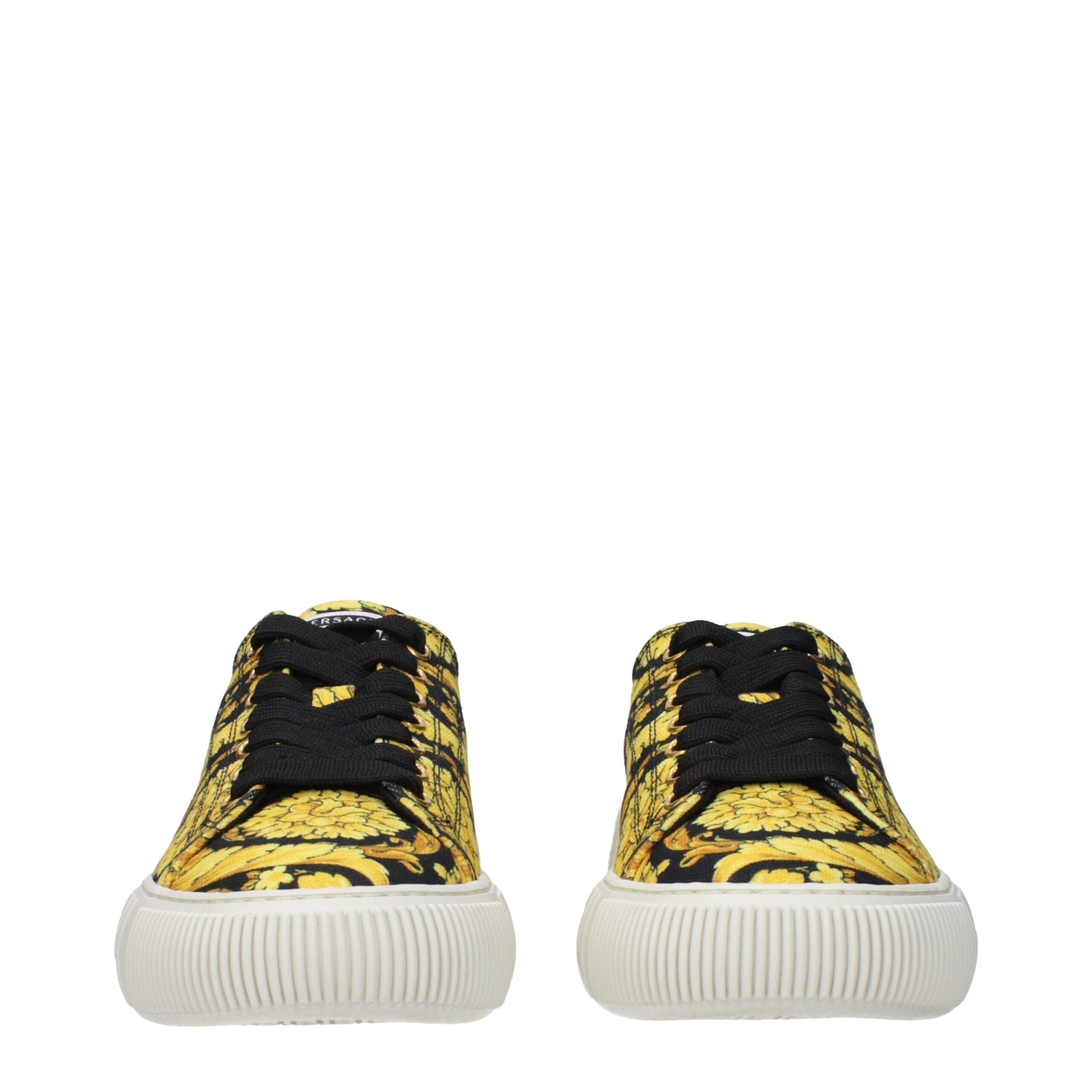 Versace Gold Fabric Sneakers