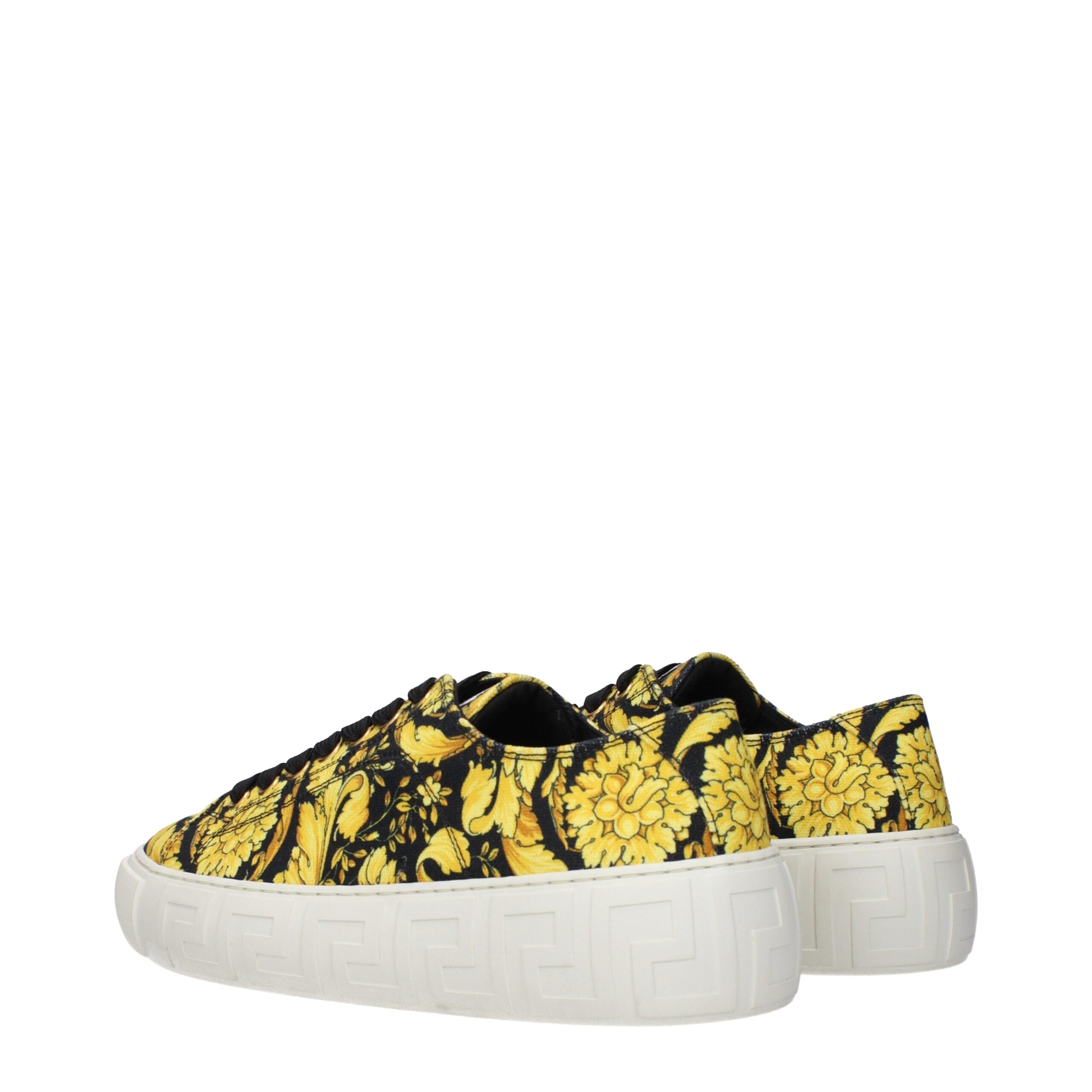Versace Gold Fabric Sneakers